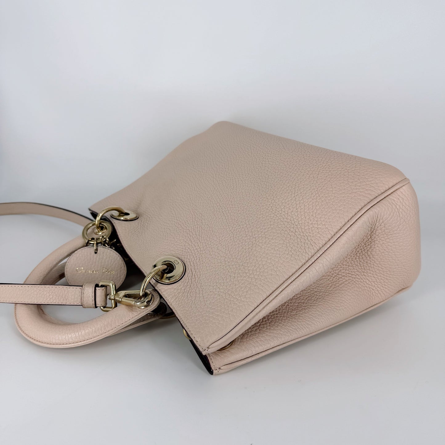 CHRISTIAN DIOR Diorissimo Poudre Pink Grained Leather