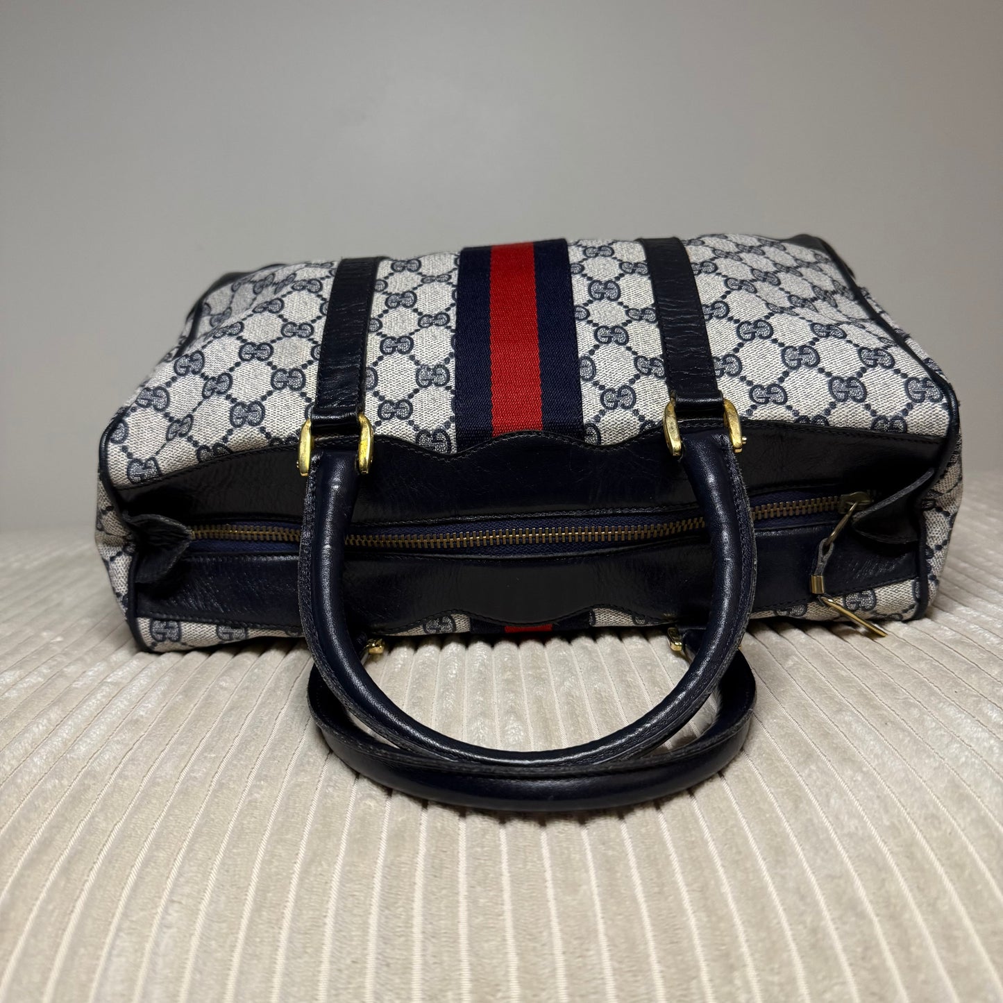 Gucci - Web Supreme Canvas Boston Bag