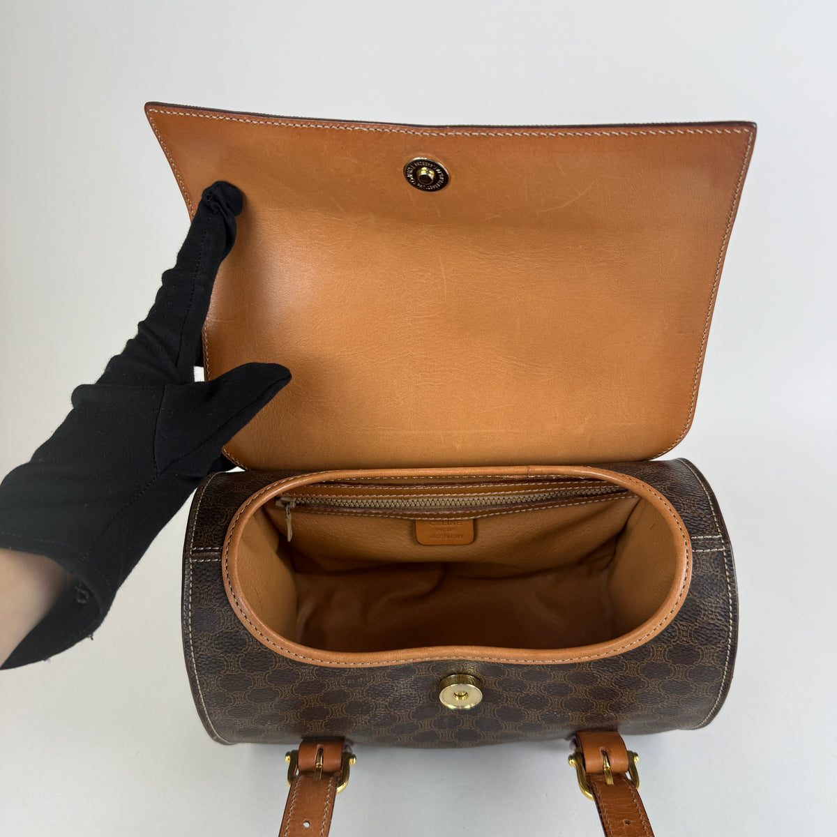Macadam Triomphe Shoulder Bag — Brown