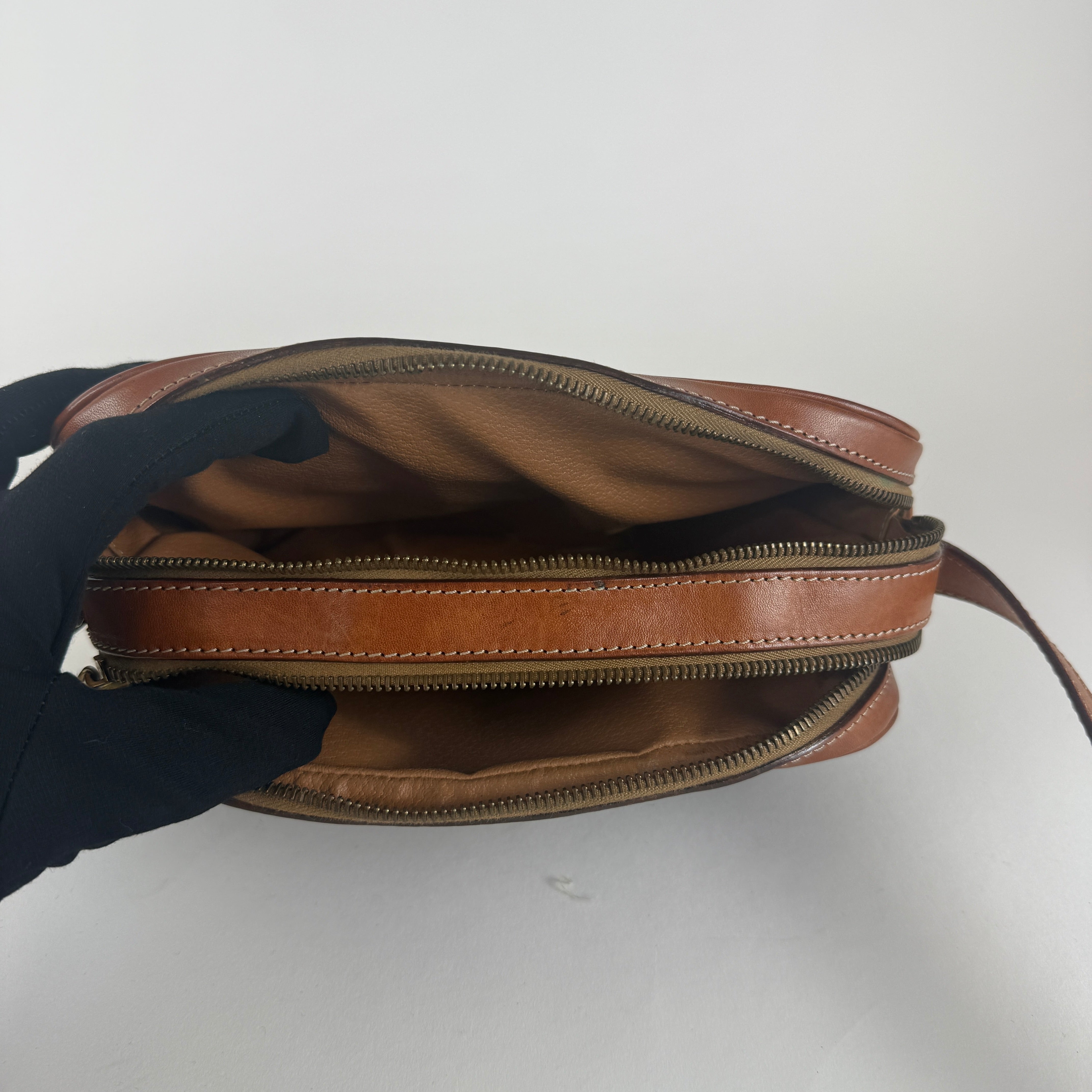 Vintage Macadam Crossbody Bag — Brown Canvas