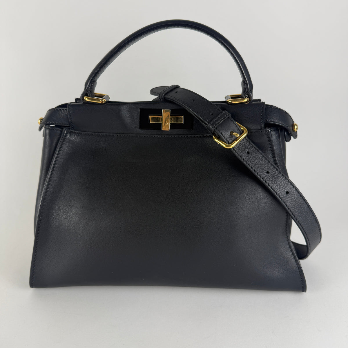 Peekaboo Medium — Black Leather — Gold-Tone Hardware
