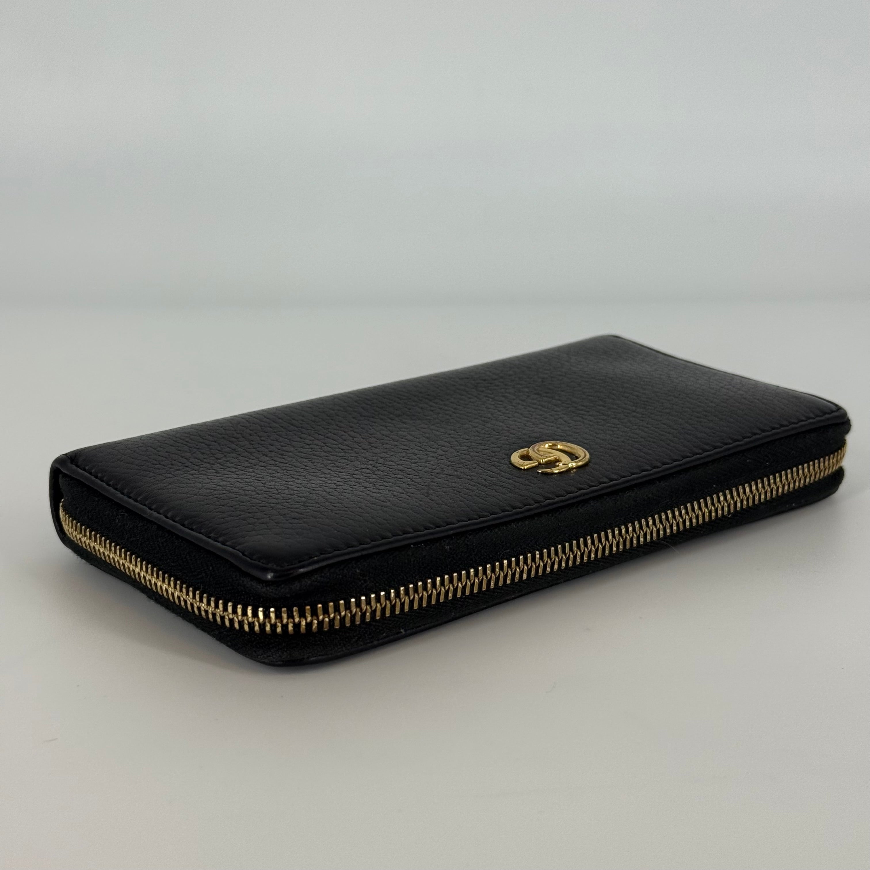 GG Marmont Round Zipper Long Wallet