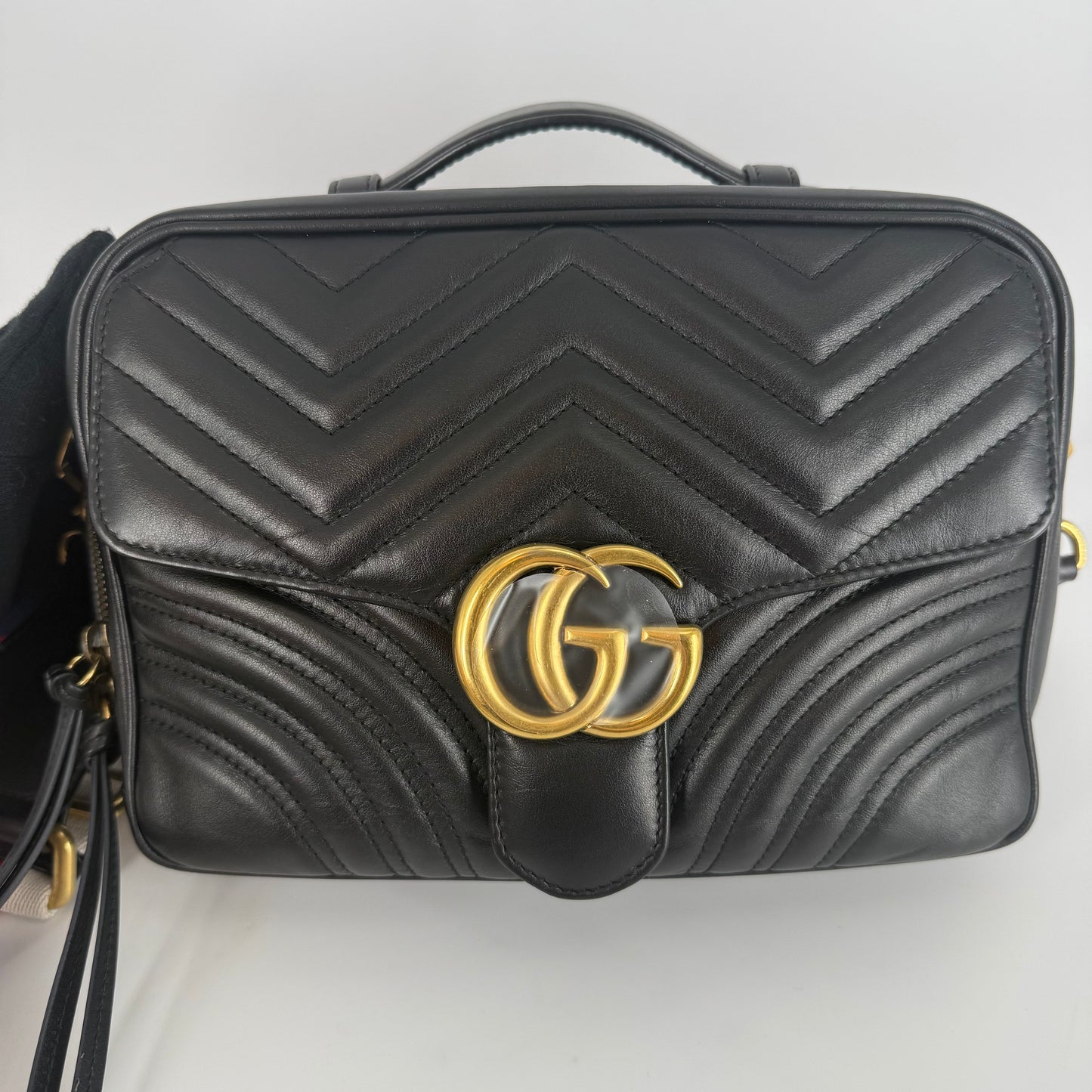 GUCCI Double G Marmont Crossbody Bag