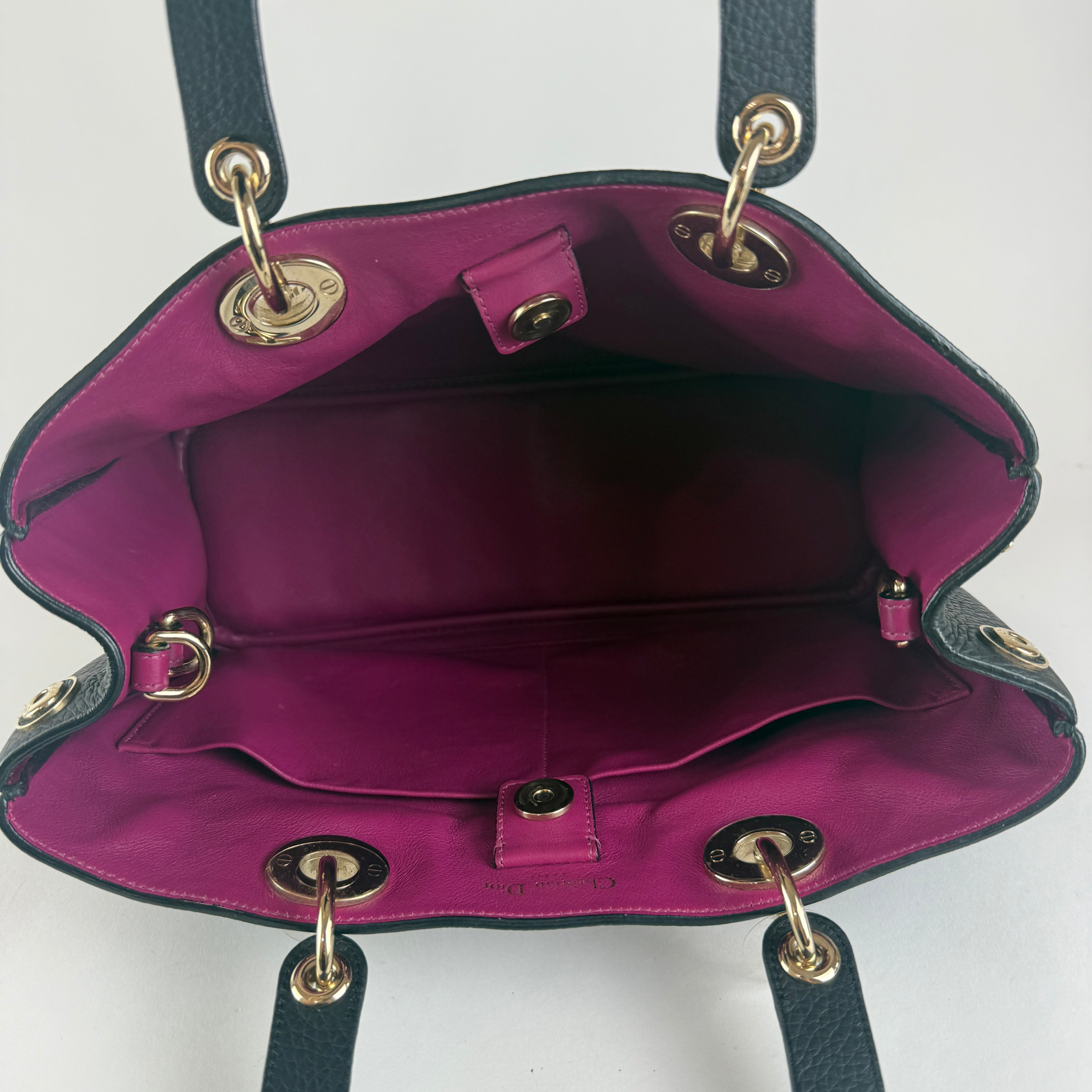 Diorissimo Medium — Black Grained Leather