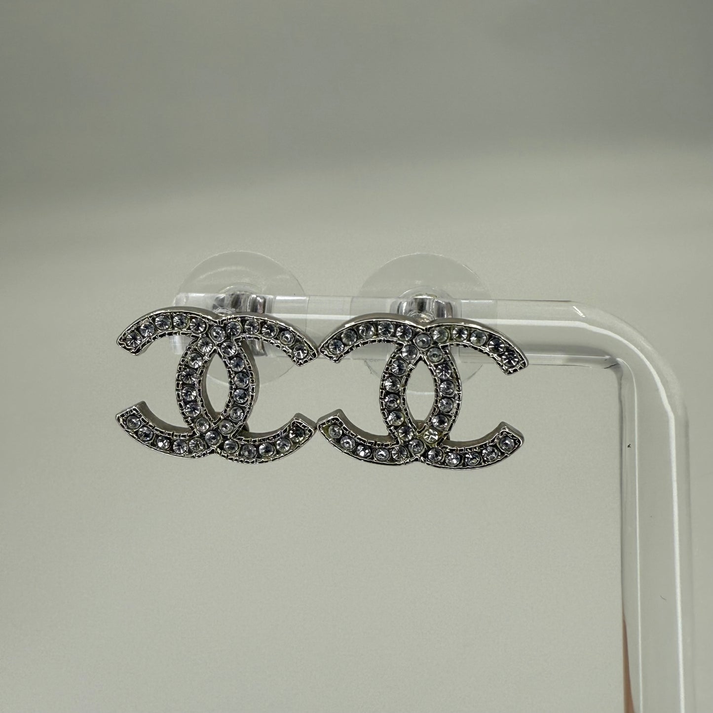 Chanel CC Rhinestone Earrings