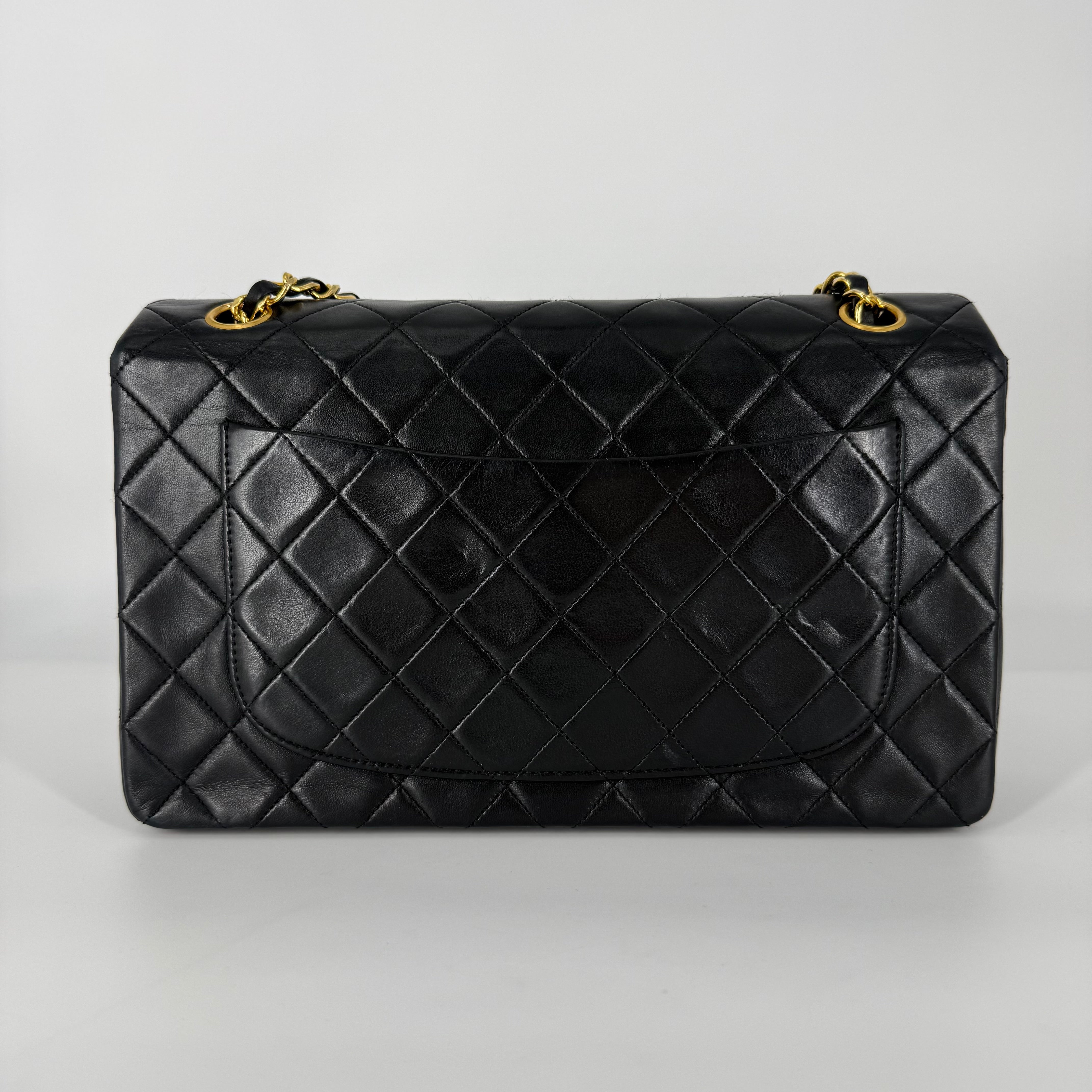 Vintage Single Flap Shoulder Bag 24k Gold