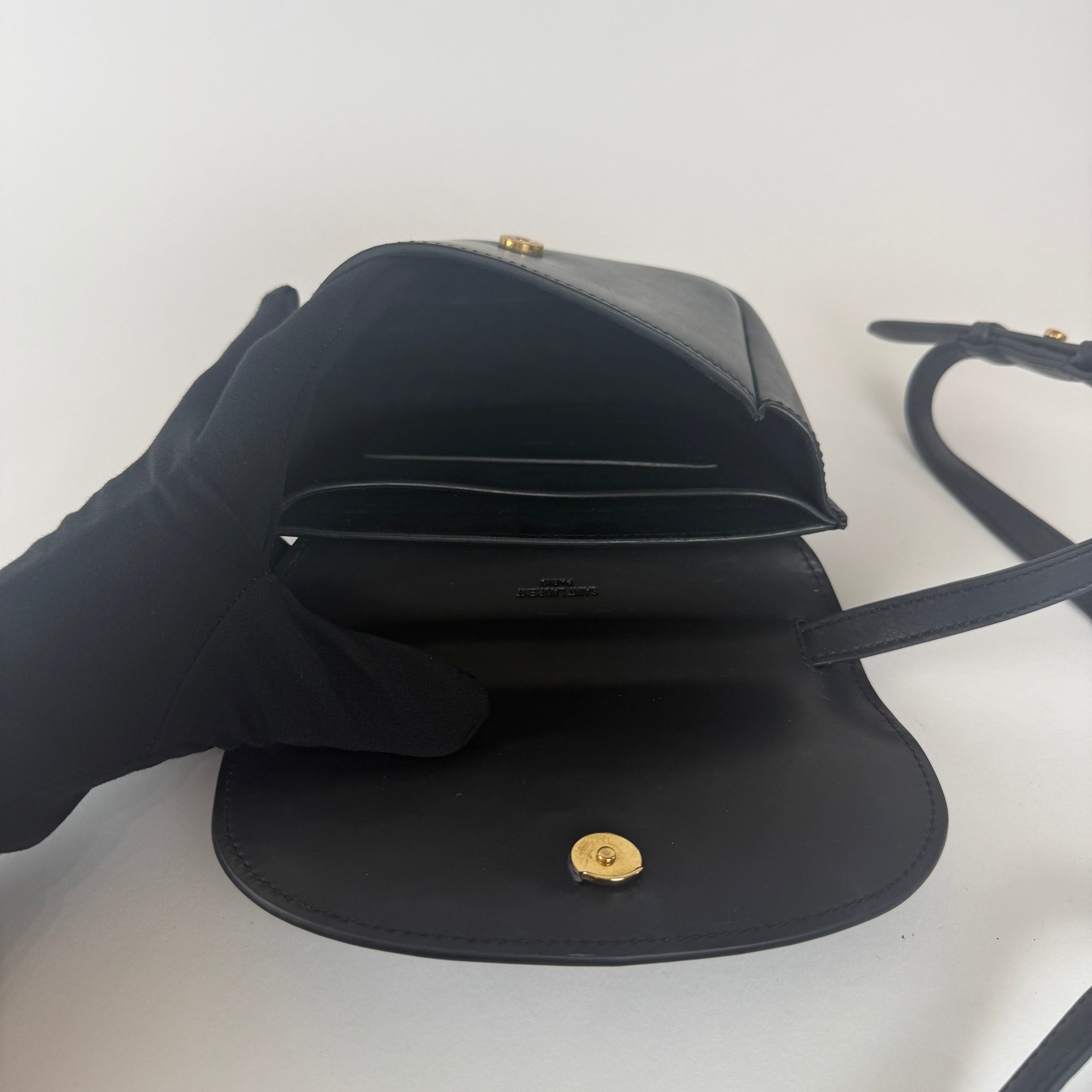 Kaia Small Crossbody Bag — Black Leather