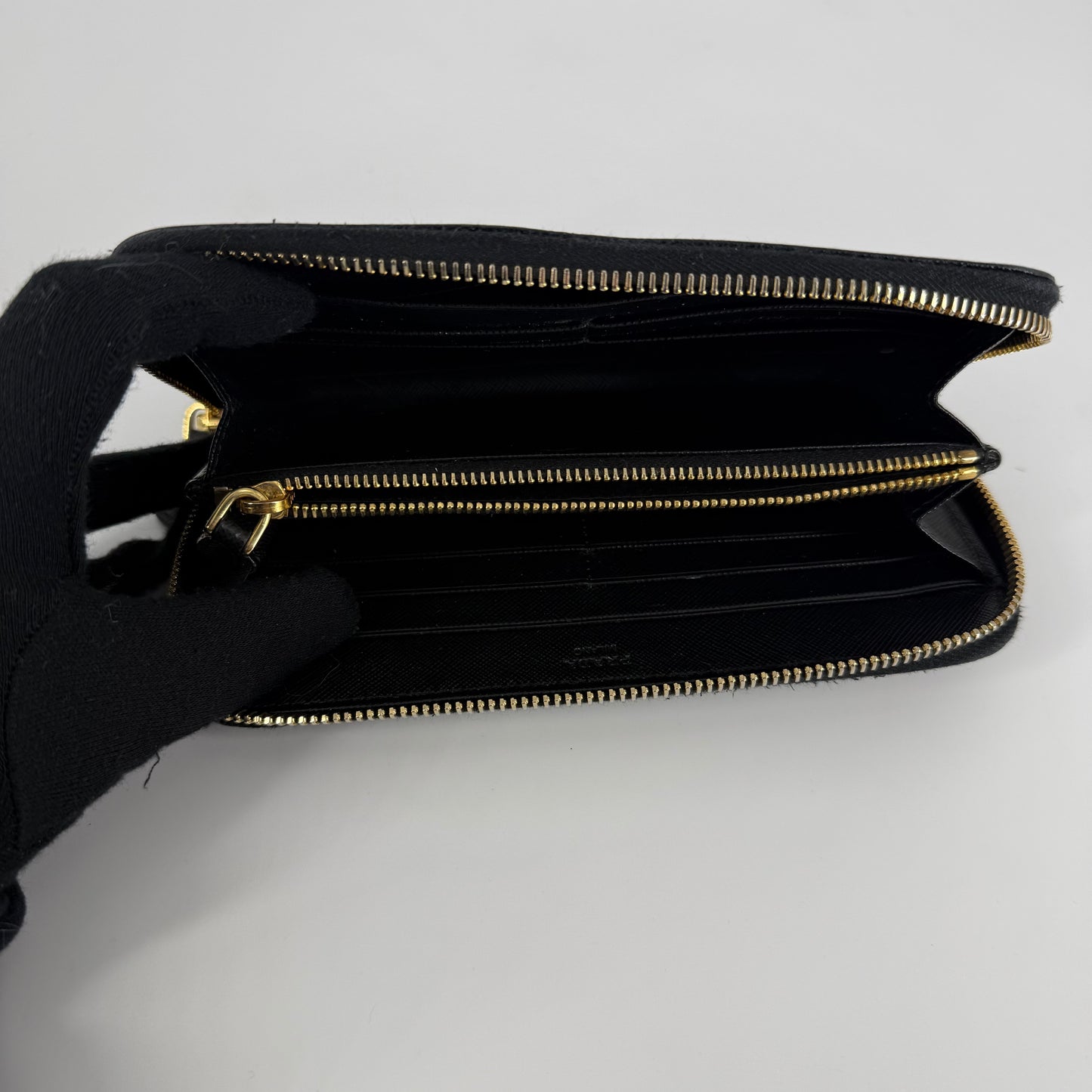 PRADA Saffiano Leather Long Wallet