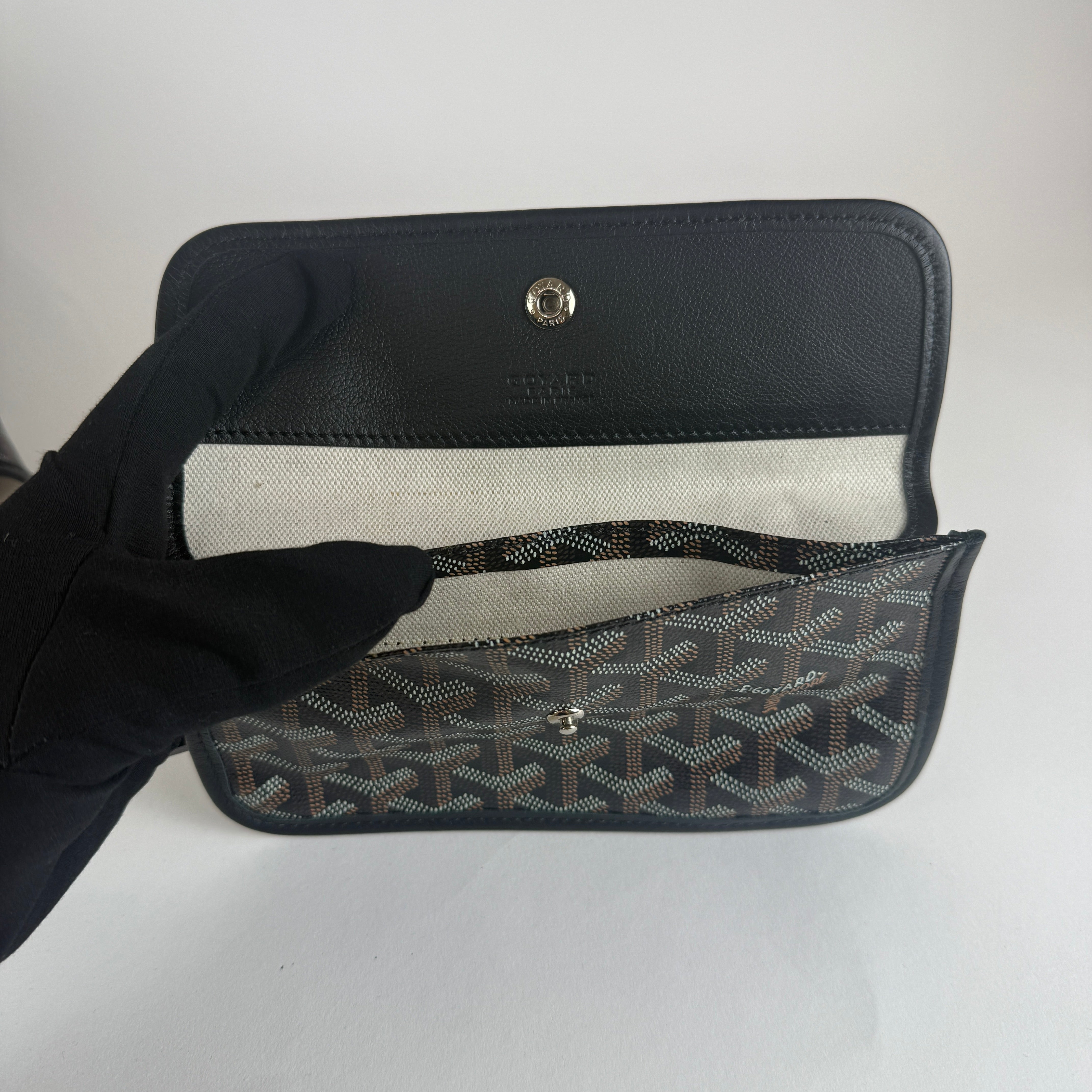 Saint Louis PM — Black Goyardine Canvas