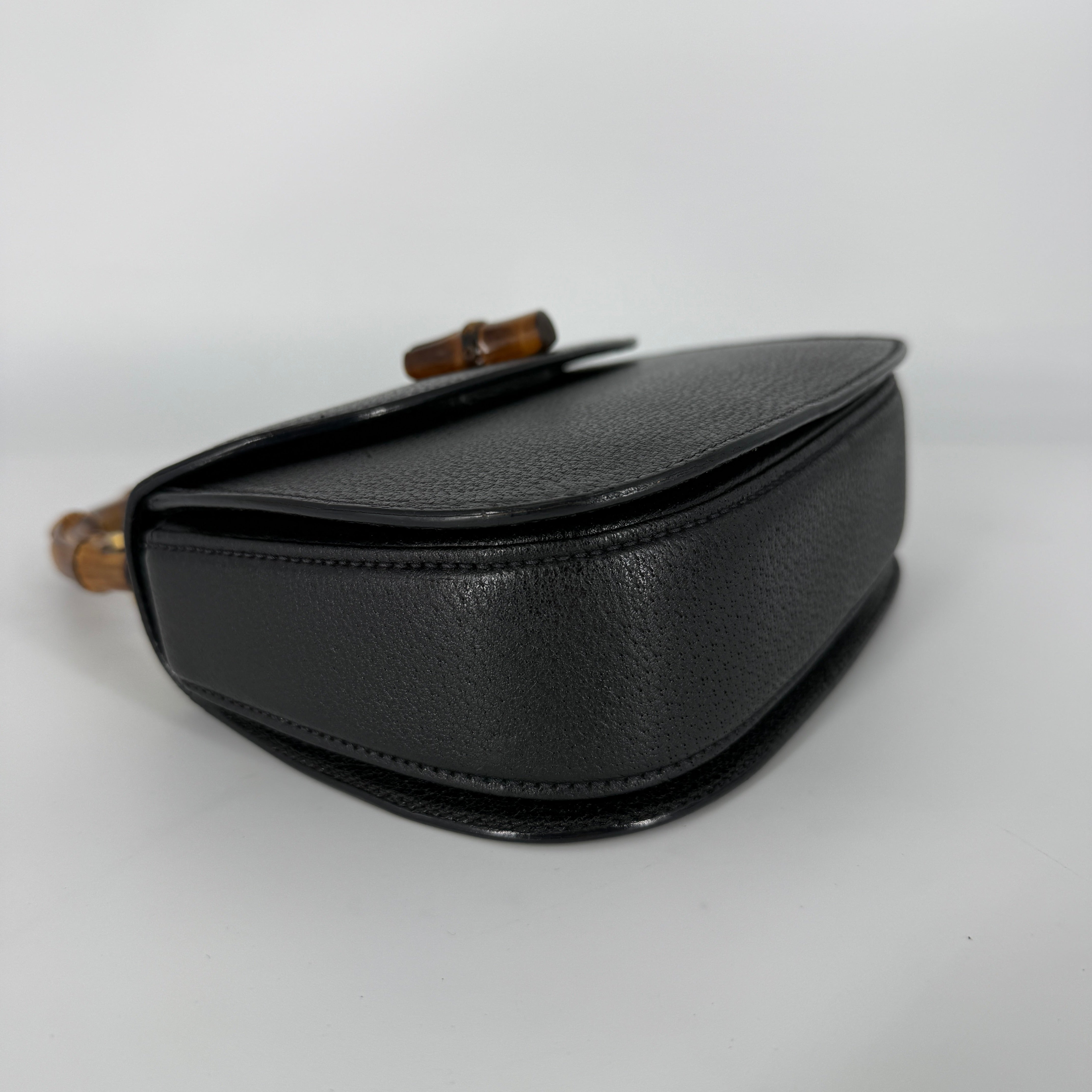 Bamboo Top Handle Bag – Black