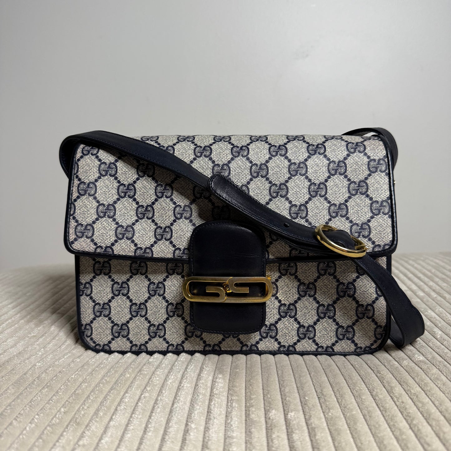 Gucci Navy GG Web Crossbody