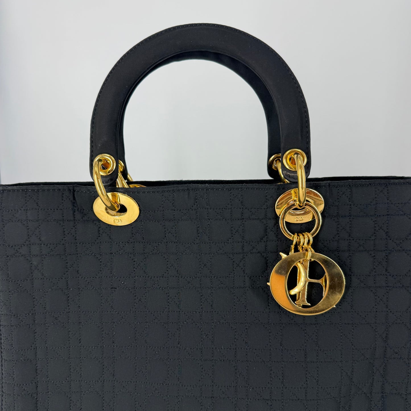 LADY DIOR Large – Black Nylon