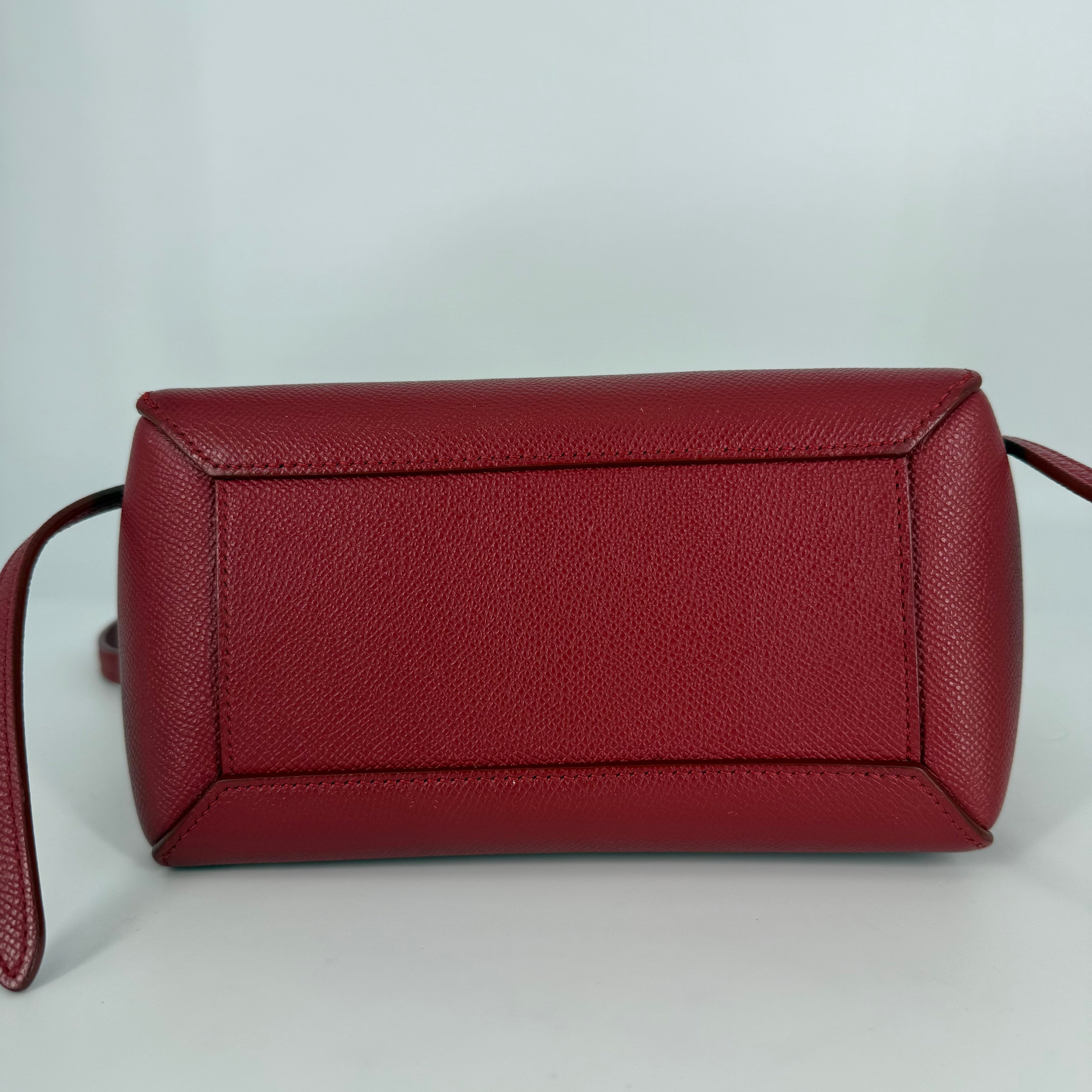 Nano Belt Red Crossbody Bag