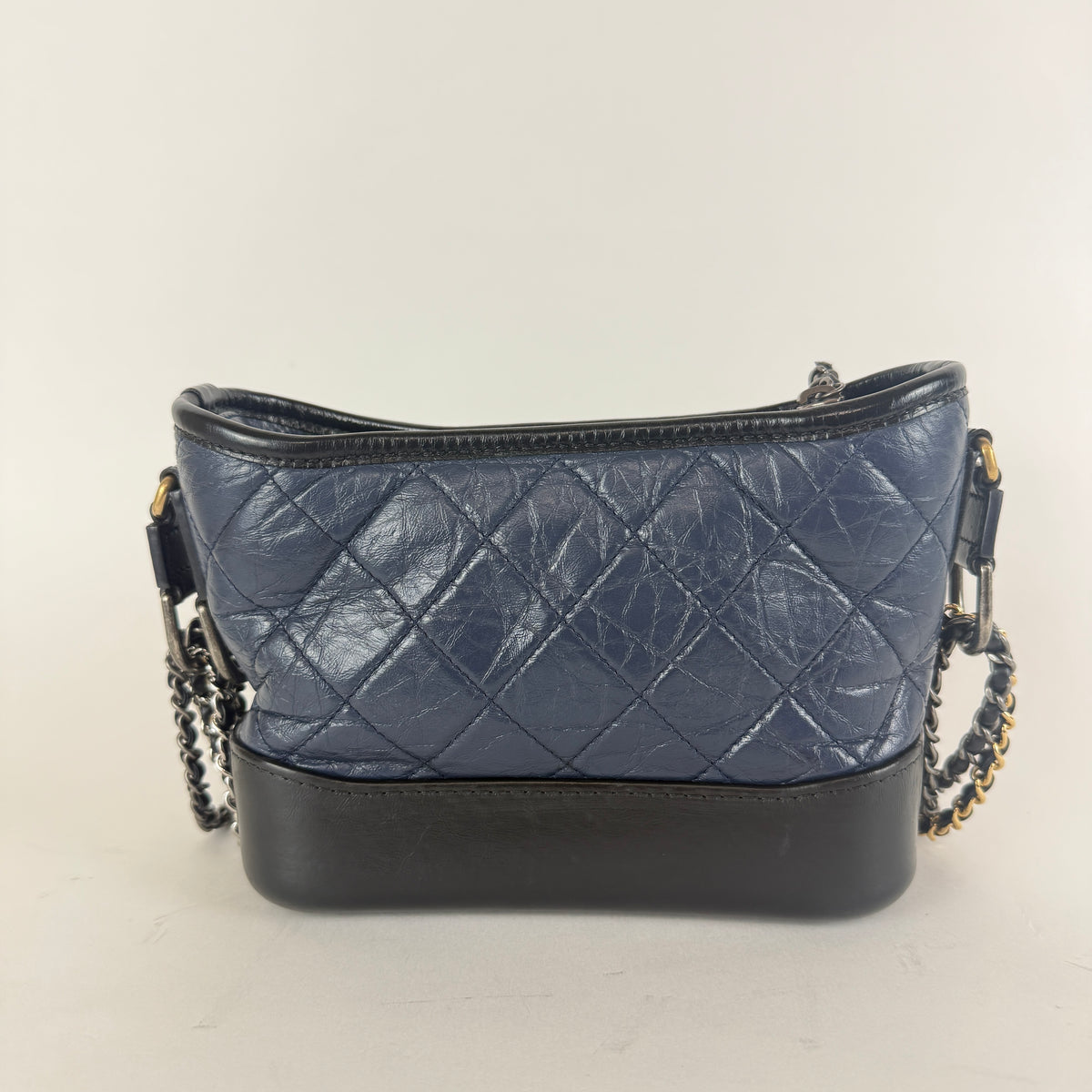 Gabrielle Small Hobo — Blue Aged Calfskin — Two-Tone Hardware