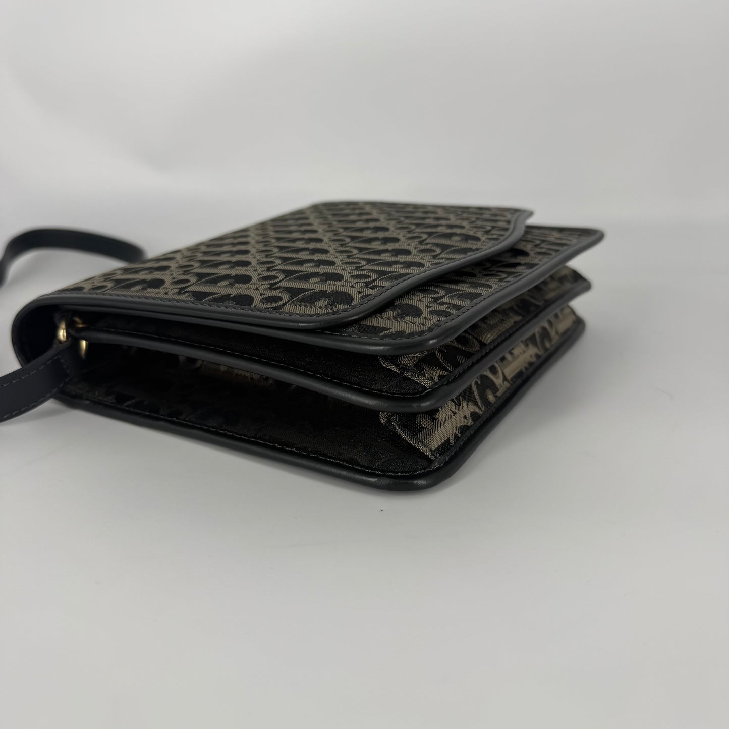 CHRISTIAN DIOR Oblique Canvas Flap Crossbody Bag