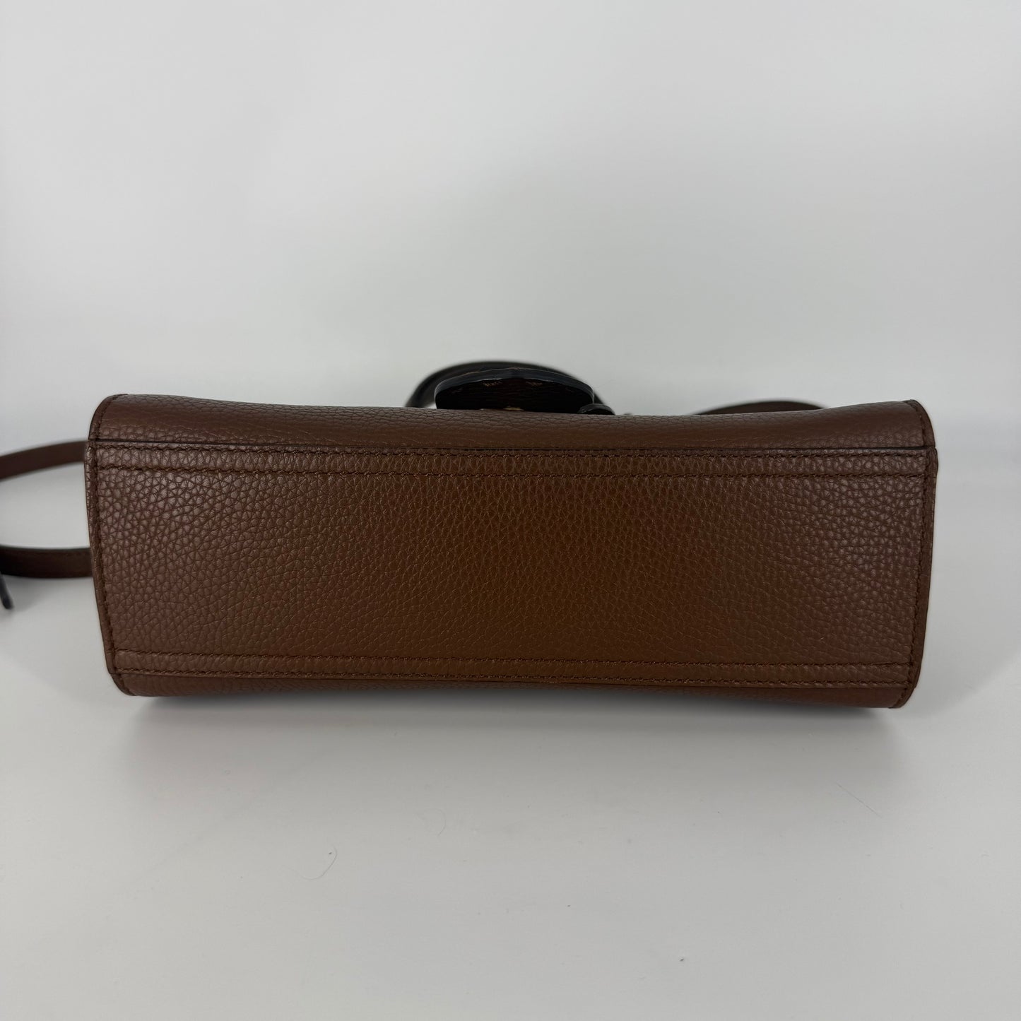 GUCCI Marmont Leather Top handle Handbag – Brown