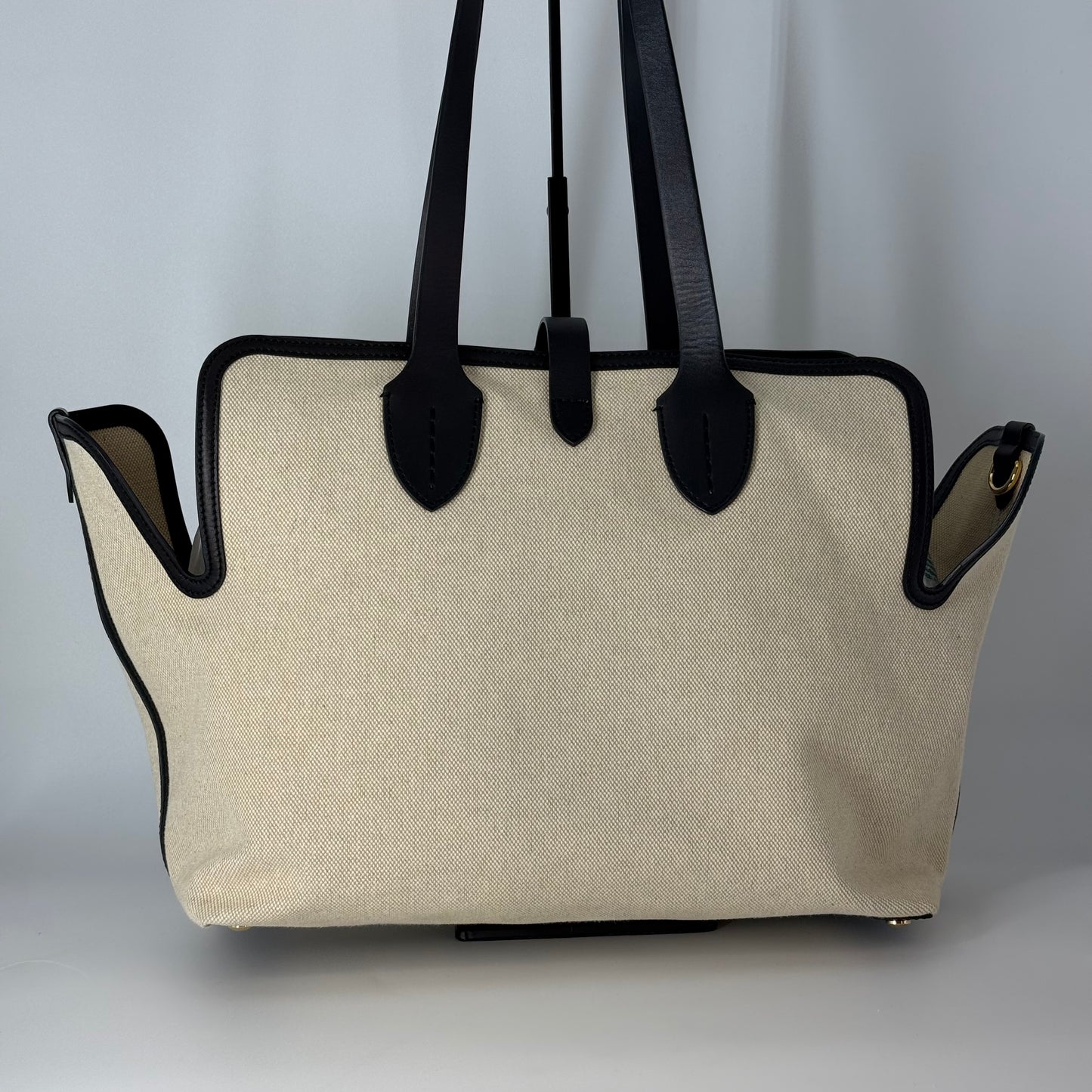 BURBERRY Canvas Tote Bag with Interior Pouch