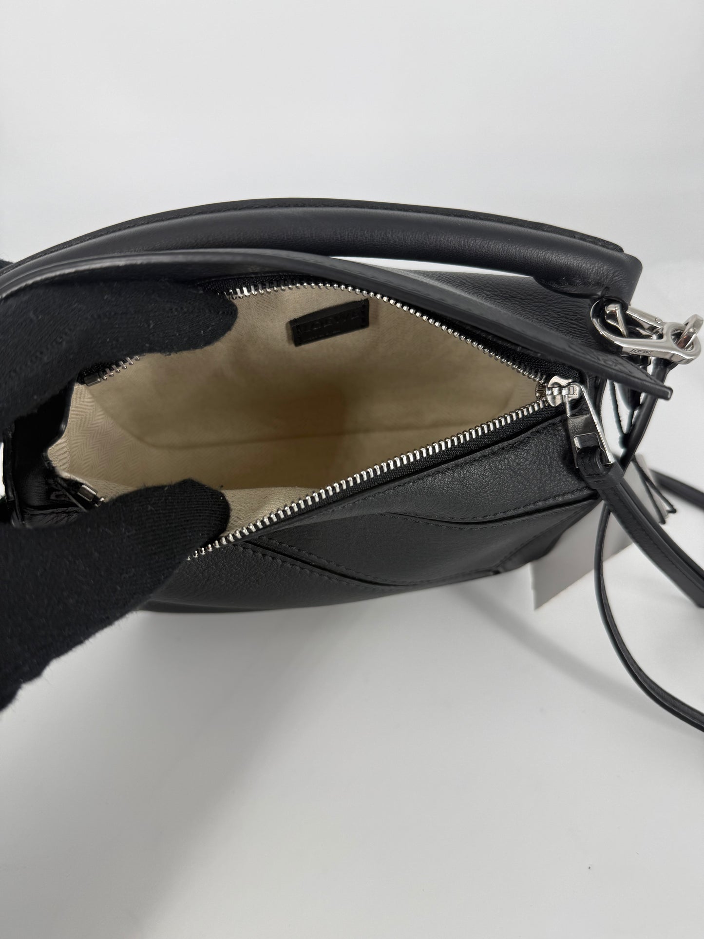 LOEWE Mini Puzzle – Black Leather