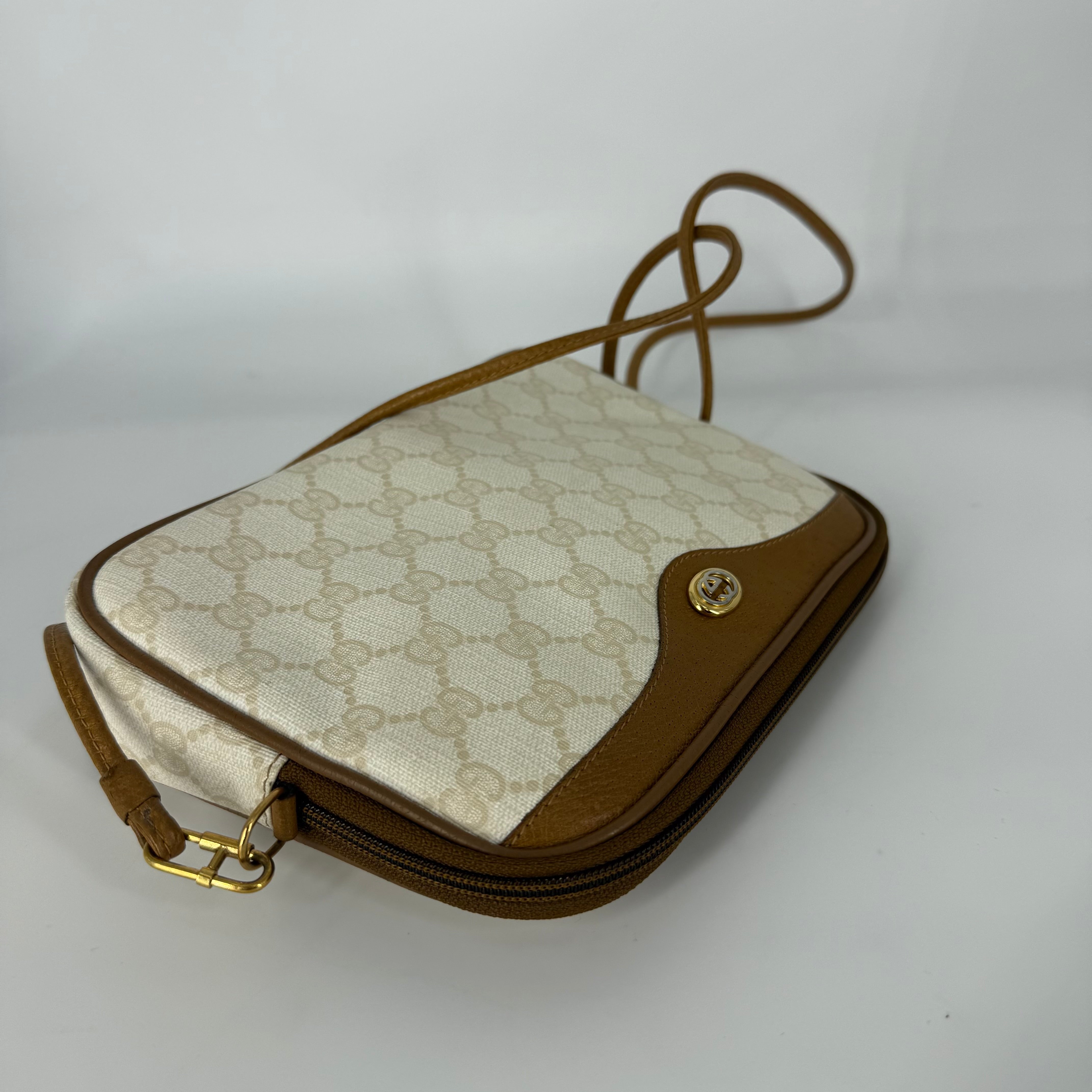 GG Beige Canvas Crossbody Bag