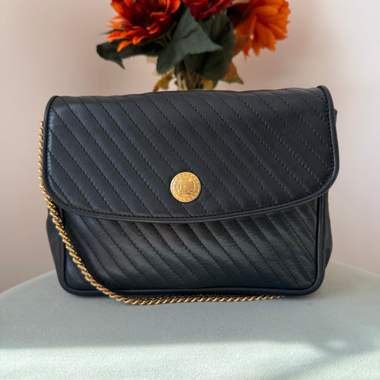 CELINE Leather Chain Shoulder Bag