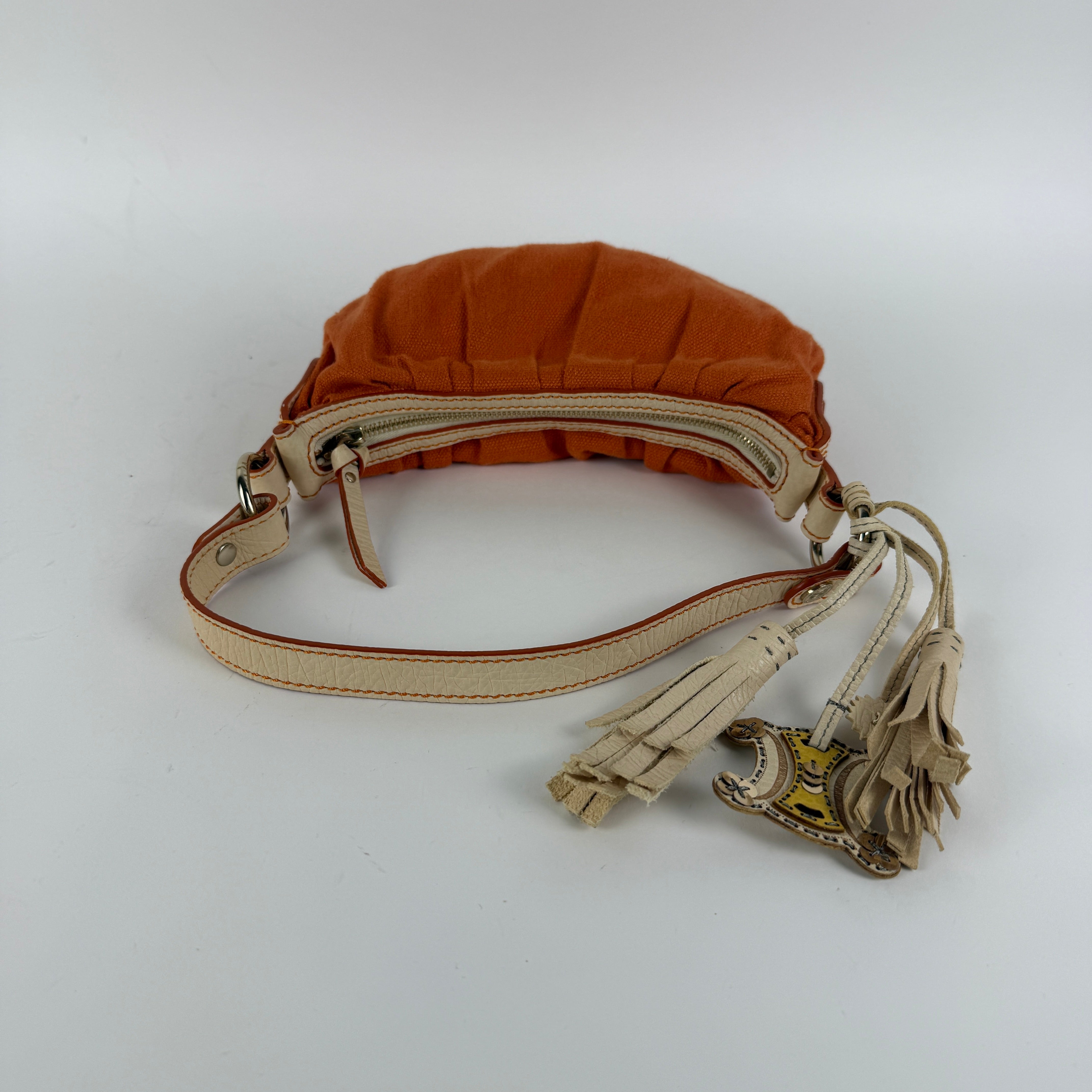 Y2K Orange Canvas Hobo