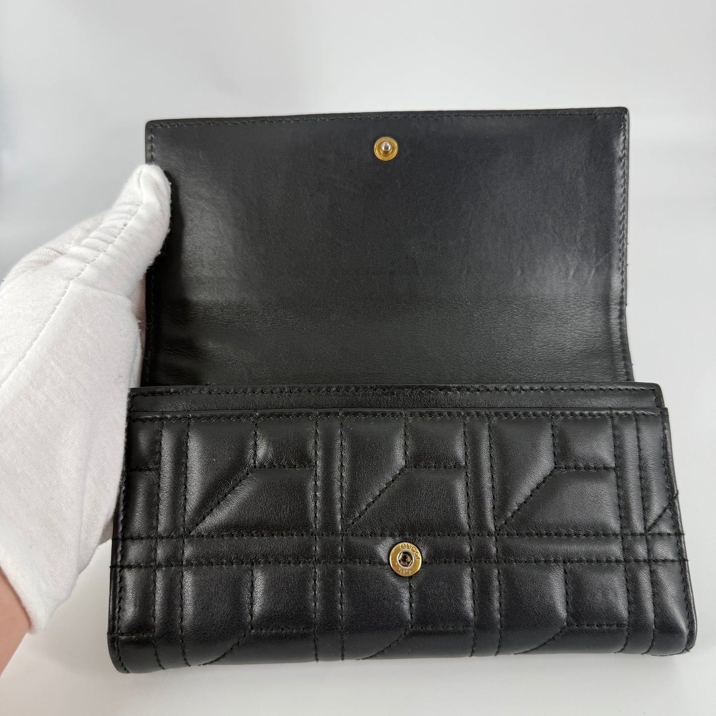 Gucci – GG Marmont Matelassé Pearl Logo Wallet