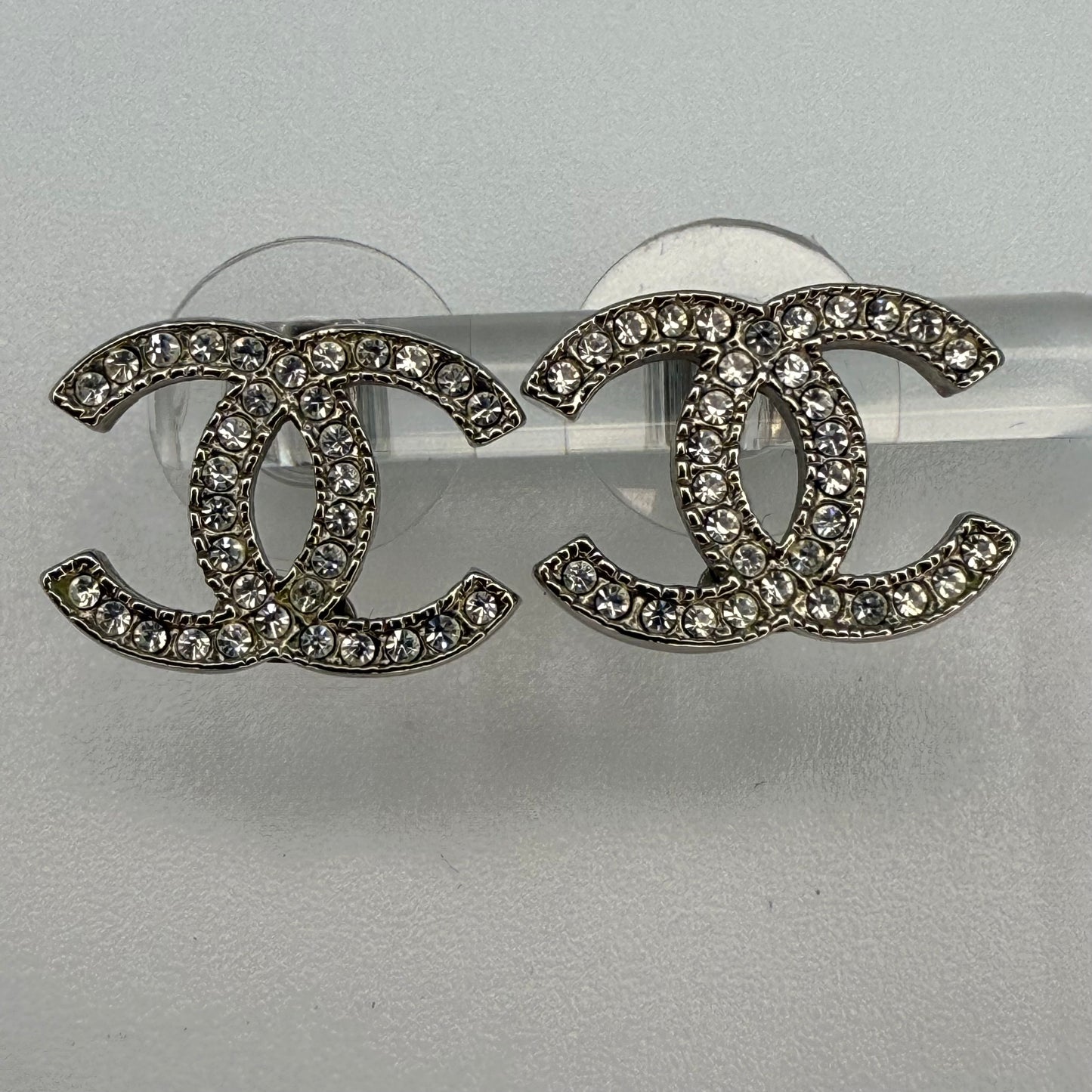 Chanel CC Rhinestone Earrings