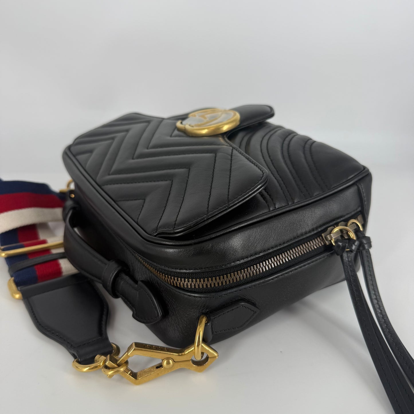 GUCCI Double G Marmont Crossbody Bag