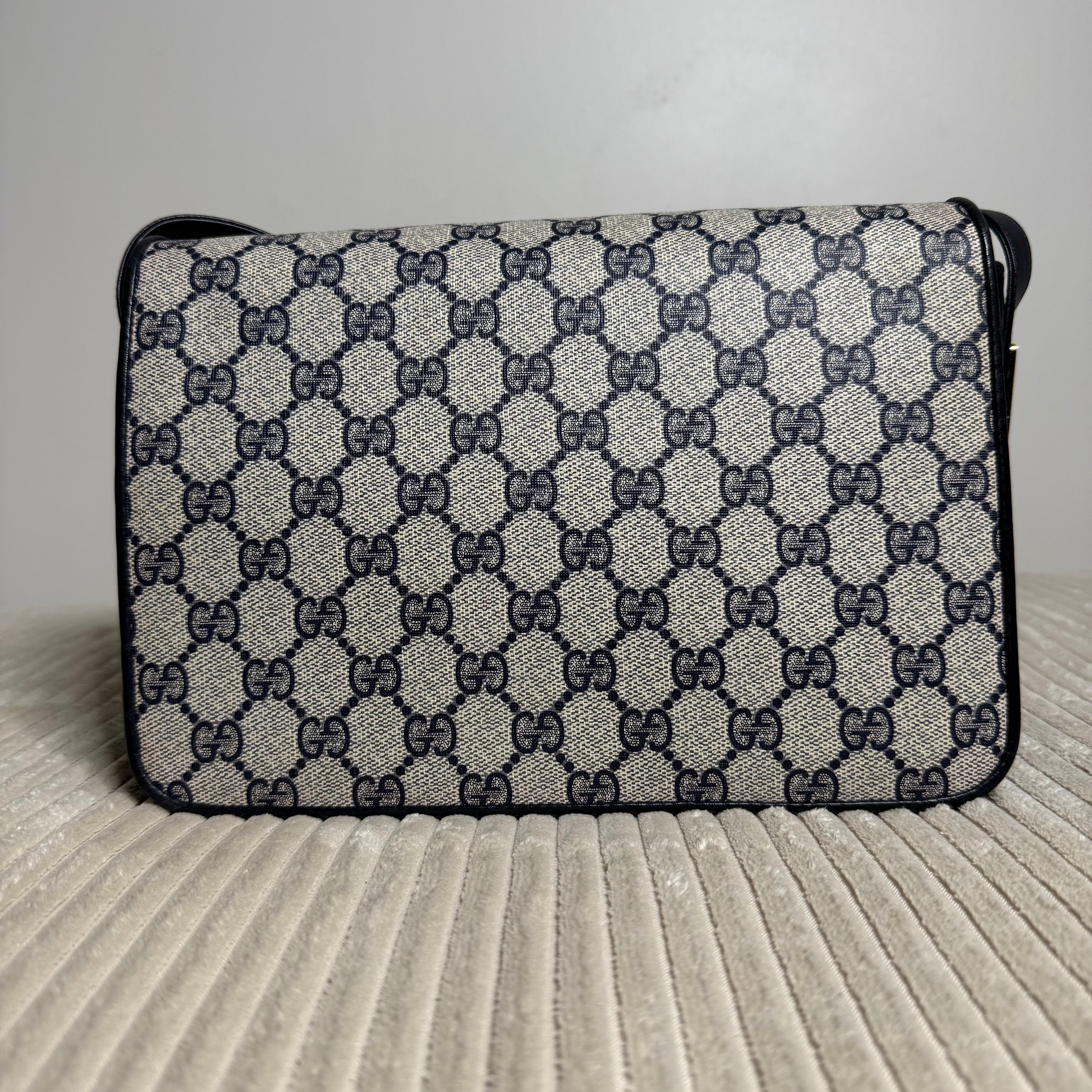 Navy GG Web Crossbody