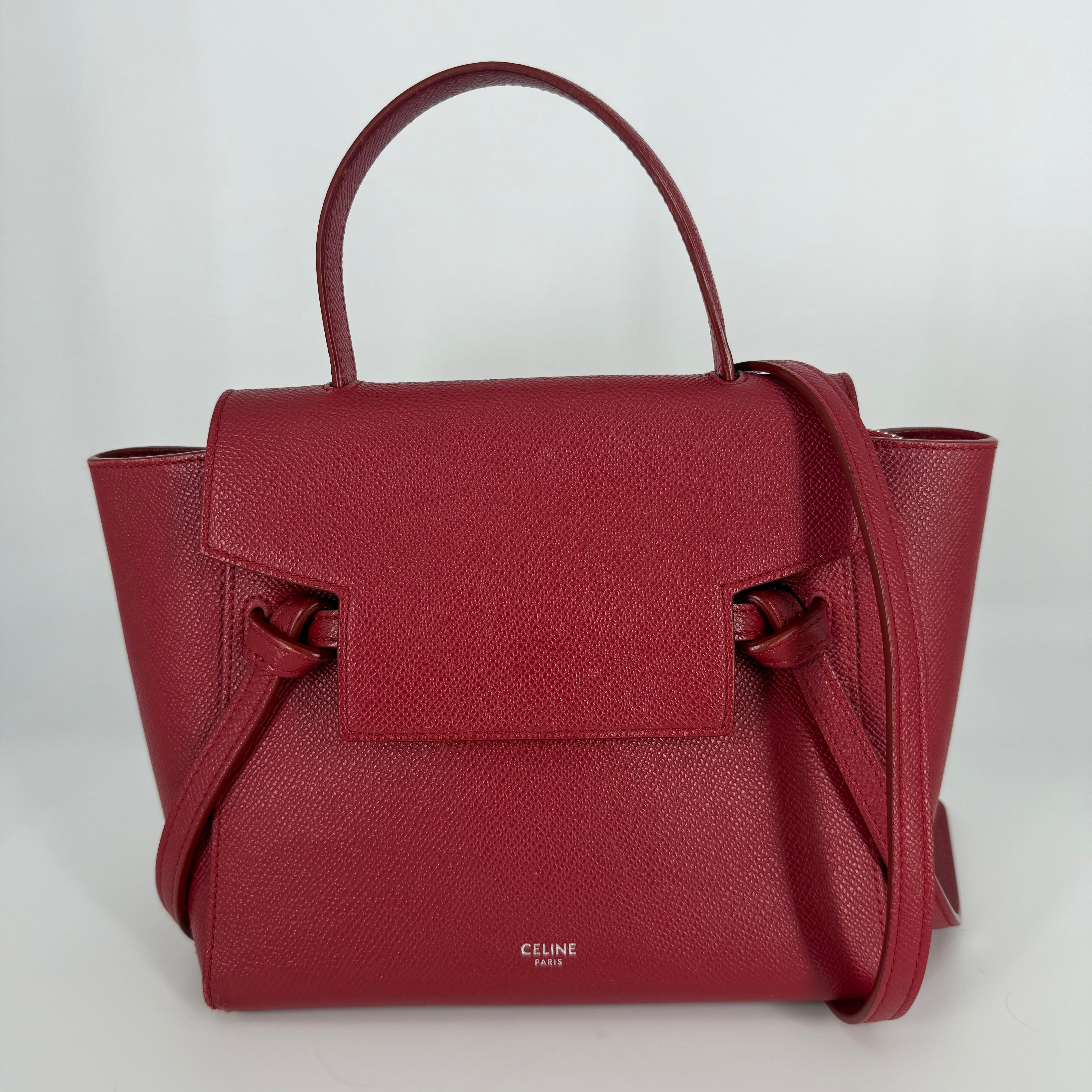 Nano Belt Red Crossbody Bag