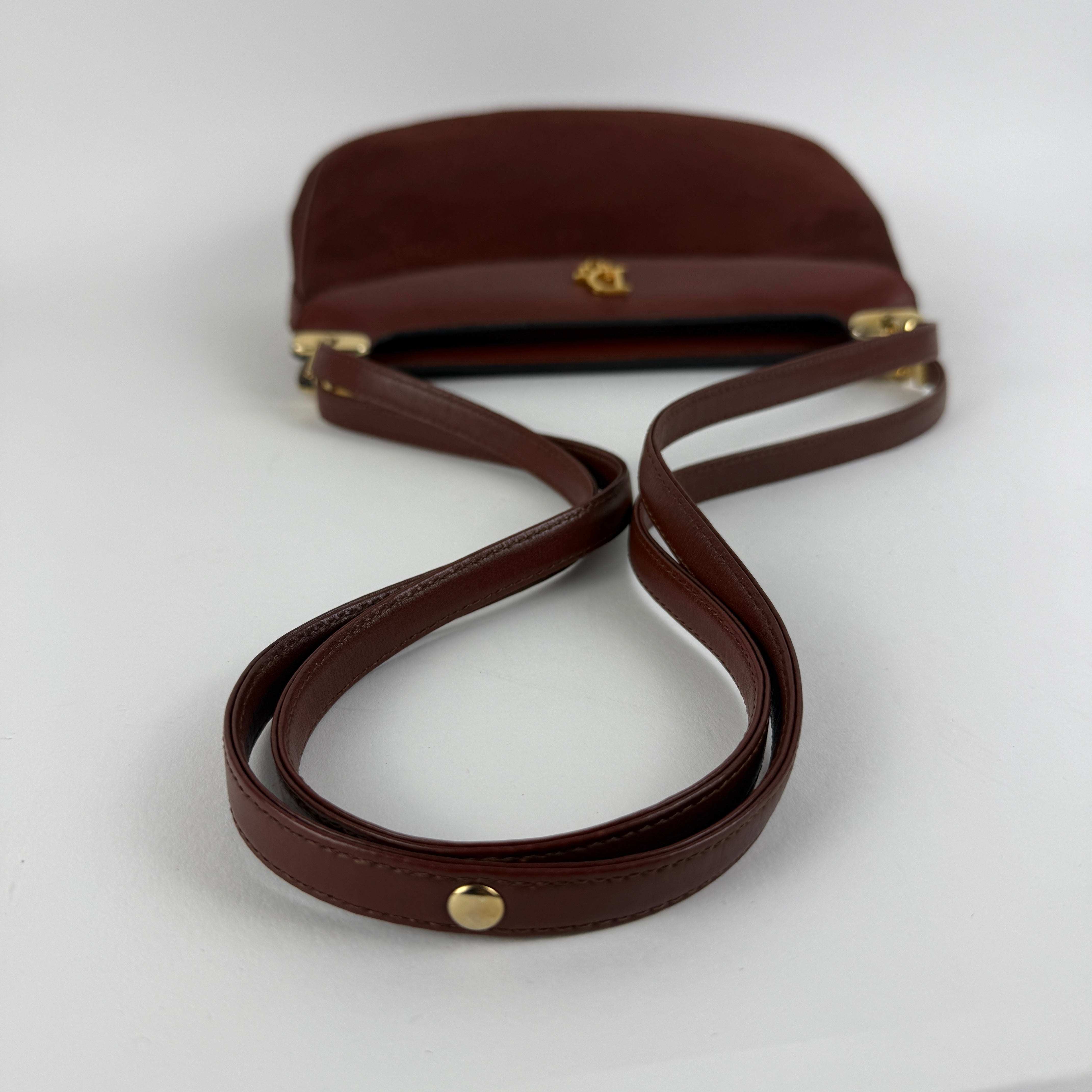 Vintage Suede Hobo Shoulder Bag
