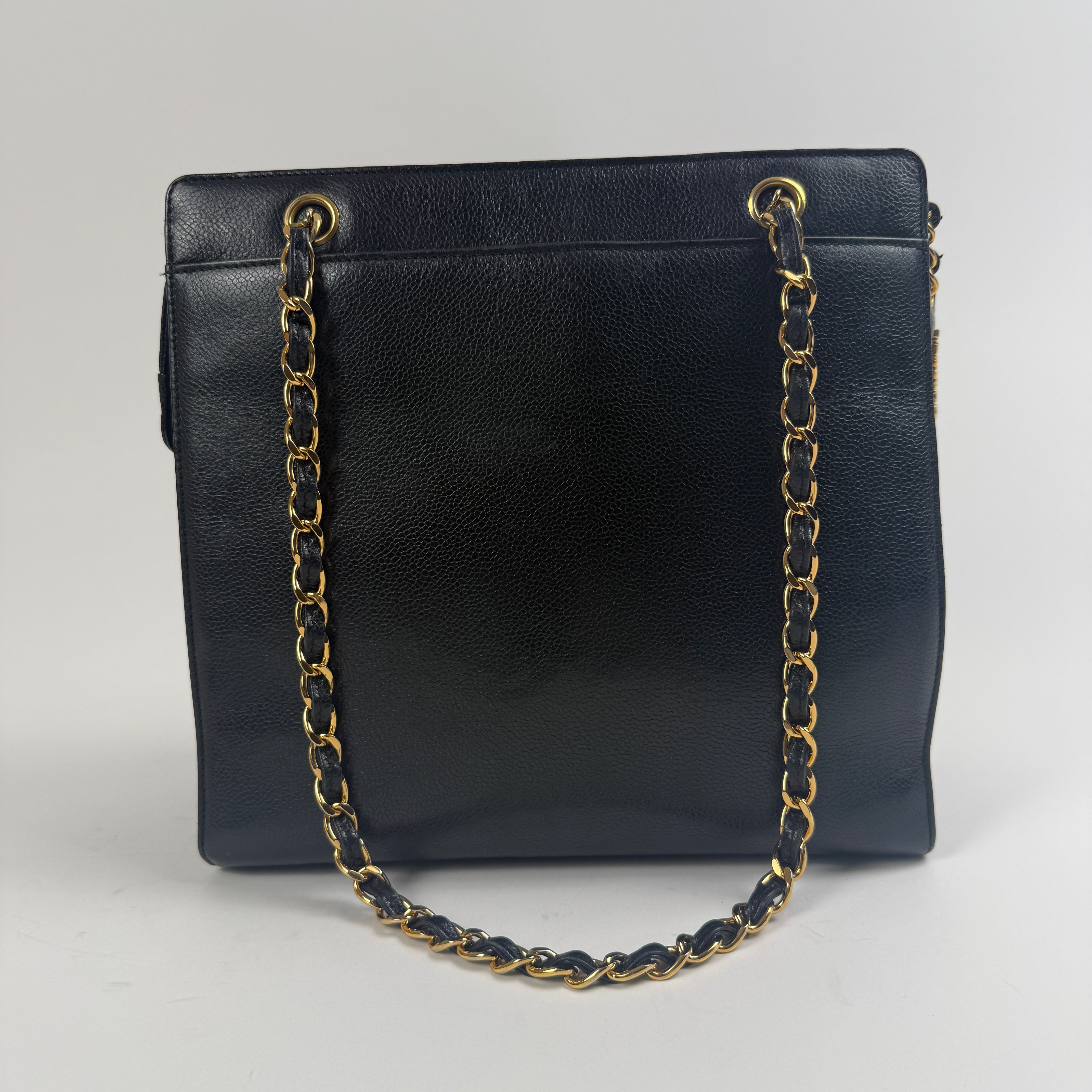 Vintage Caviar Tote — 24K Gold