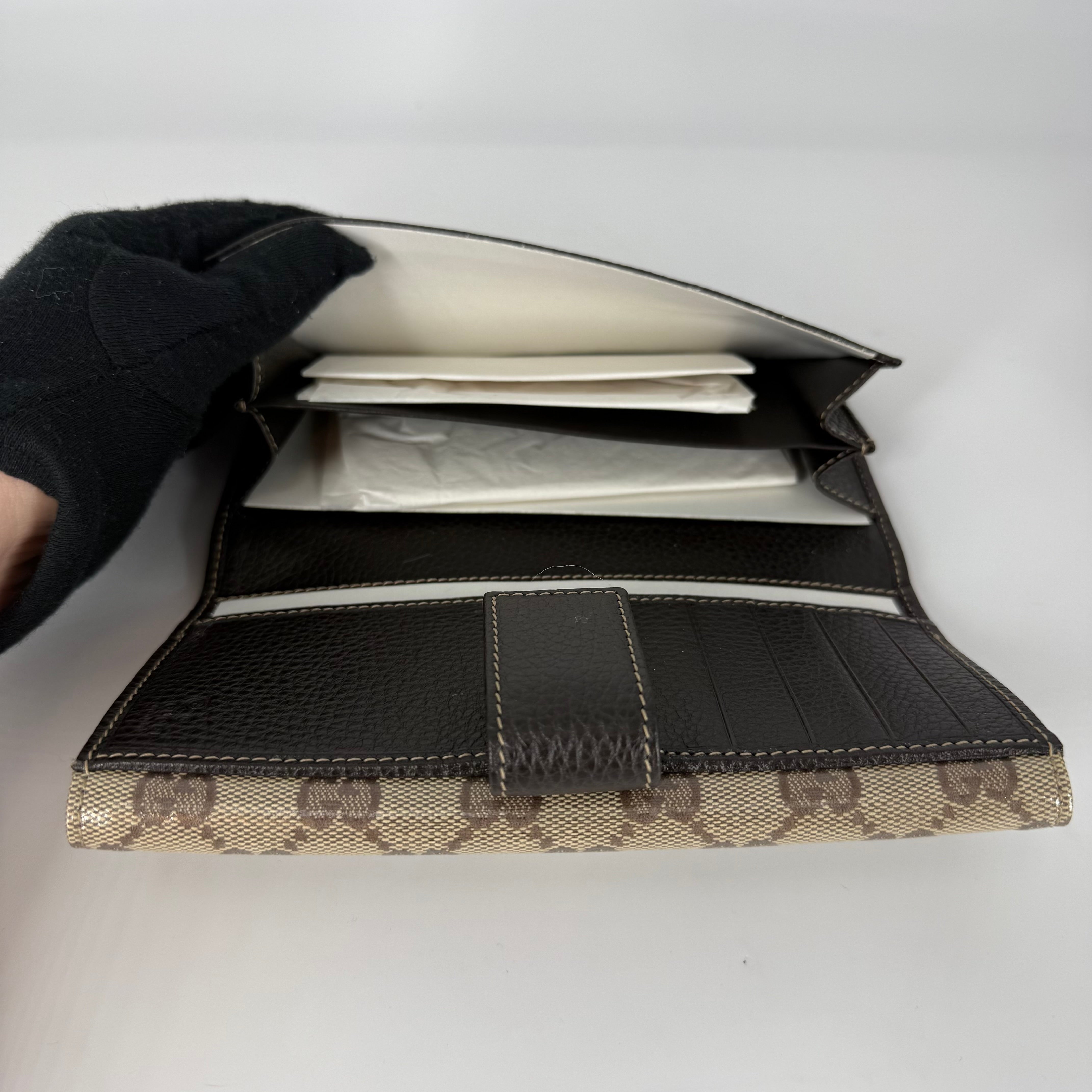 GG Canvas Continental Flap Wallet