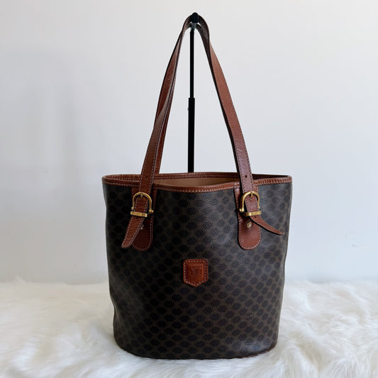 CÉLINE Macadam Bucket Tote Bag