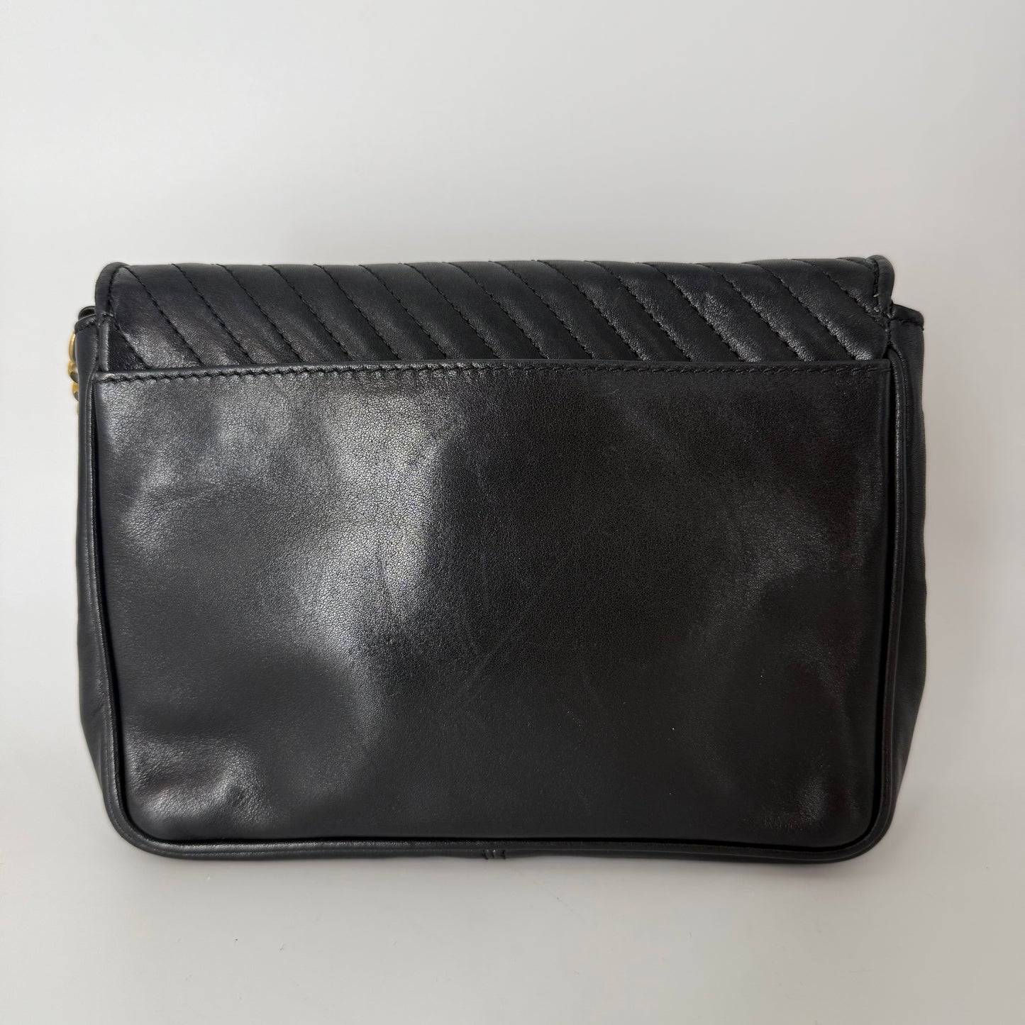 CELINE Leather Chain Shoulder Bag