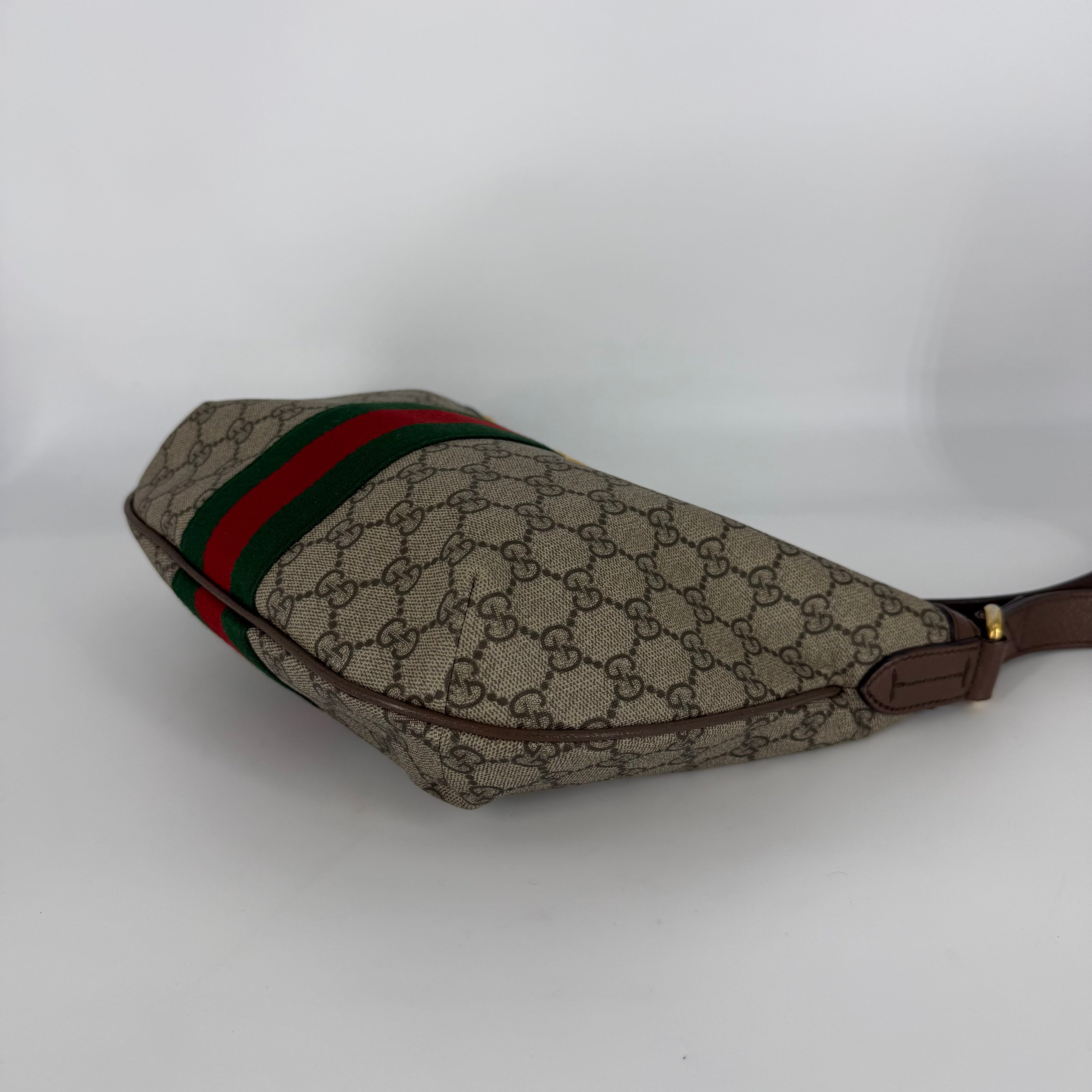 Ophidia GG Half Moon Hobo Crossbody Bag