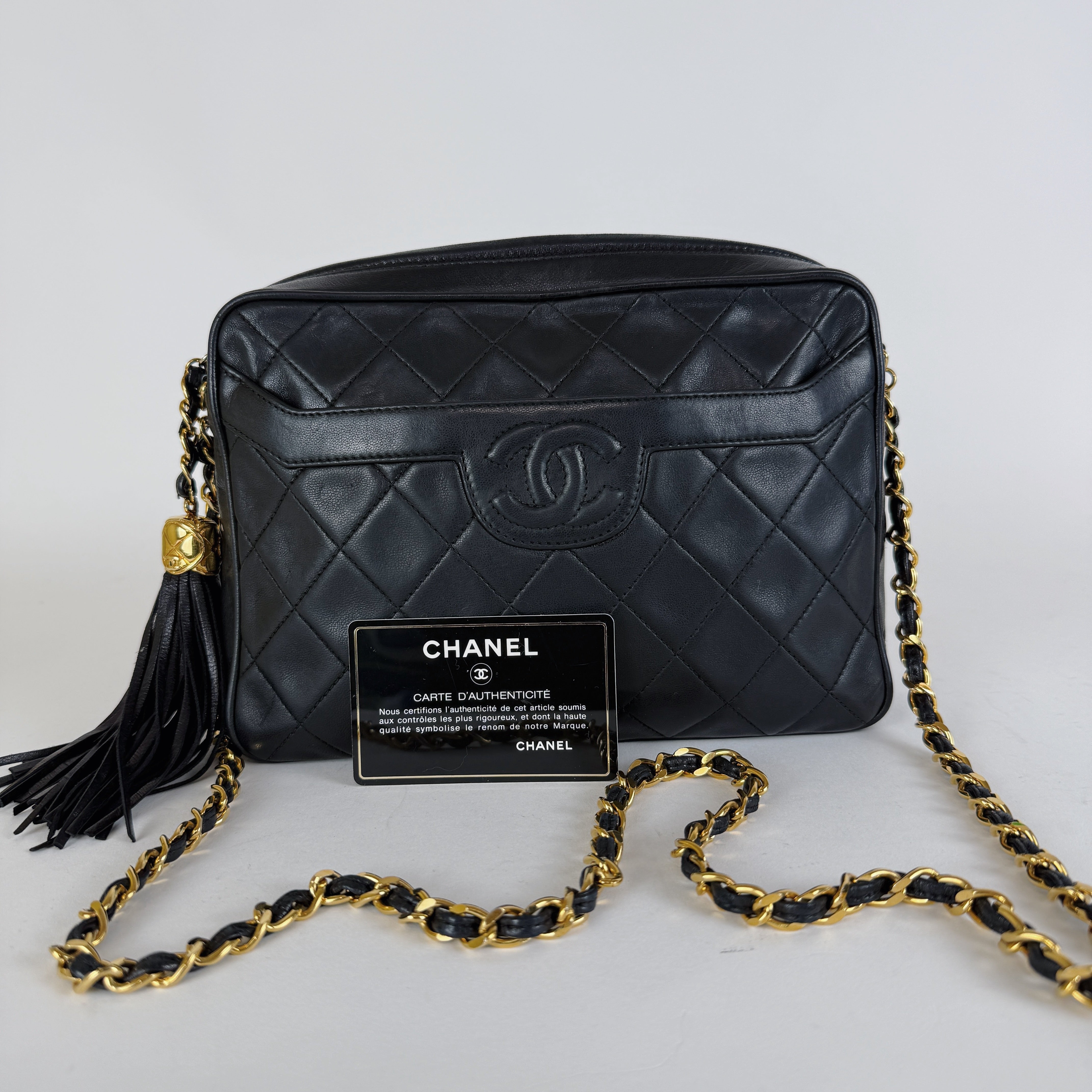 Vintage Camera Bag — 24K Gold Hardware