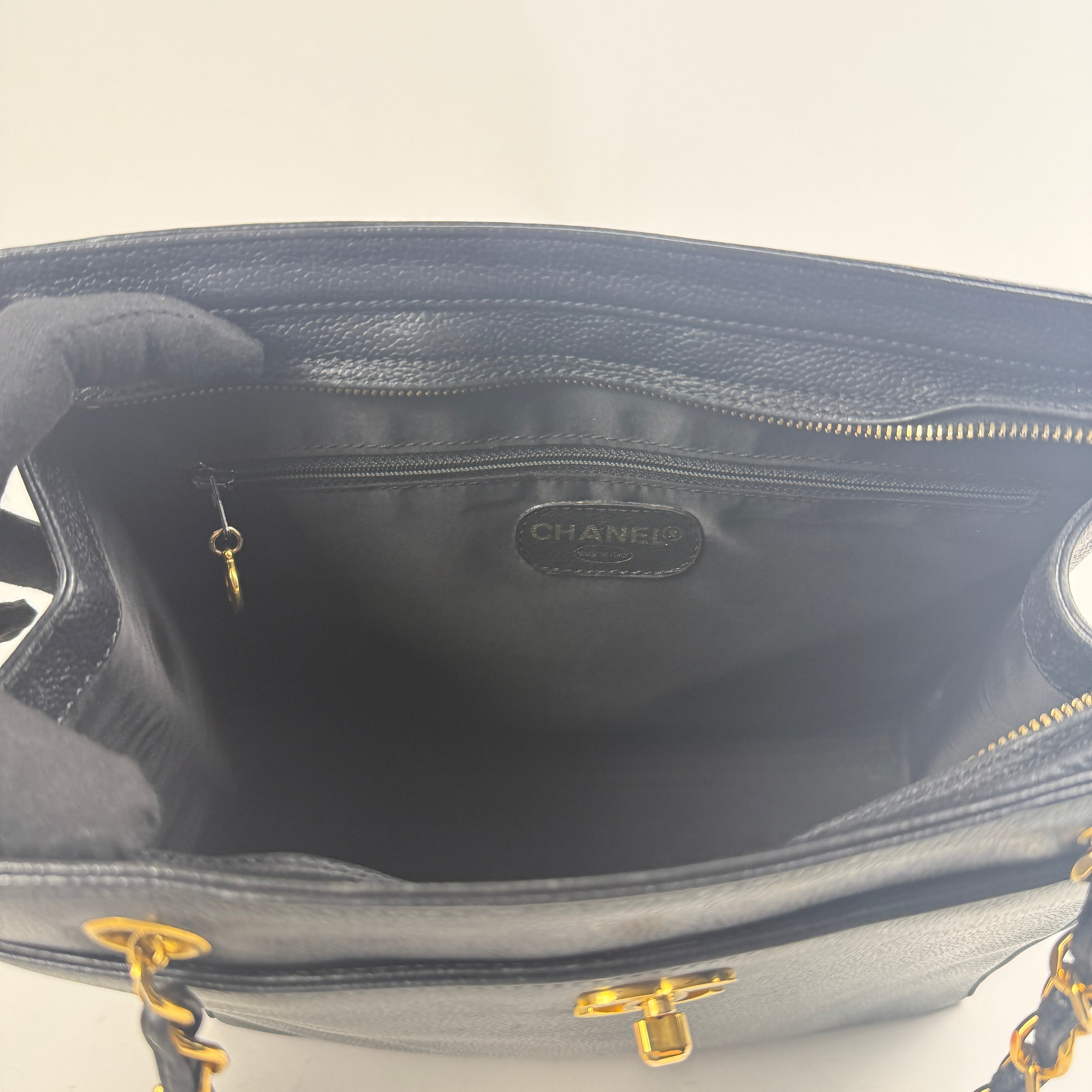 Vintage Caviar Tote — 24K Gold