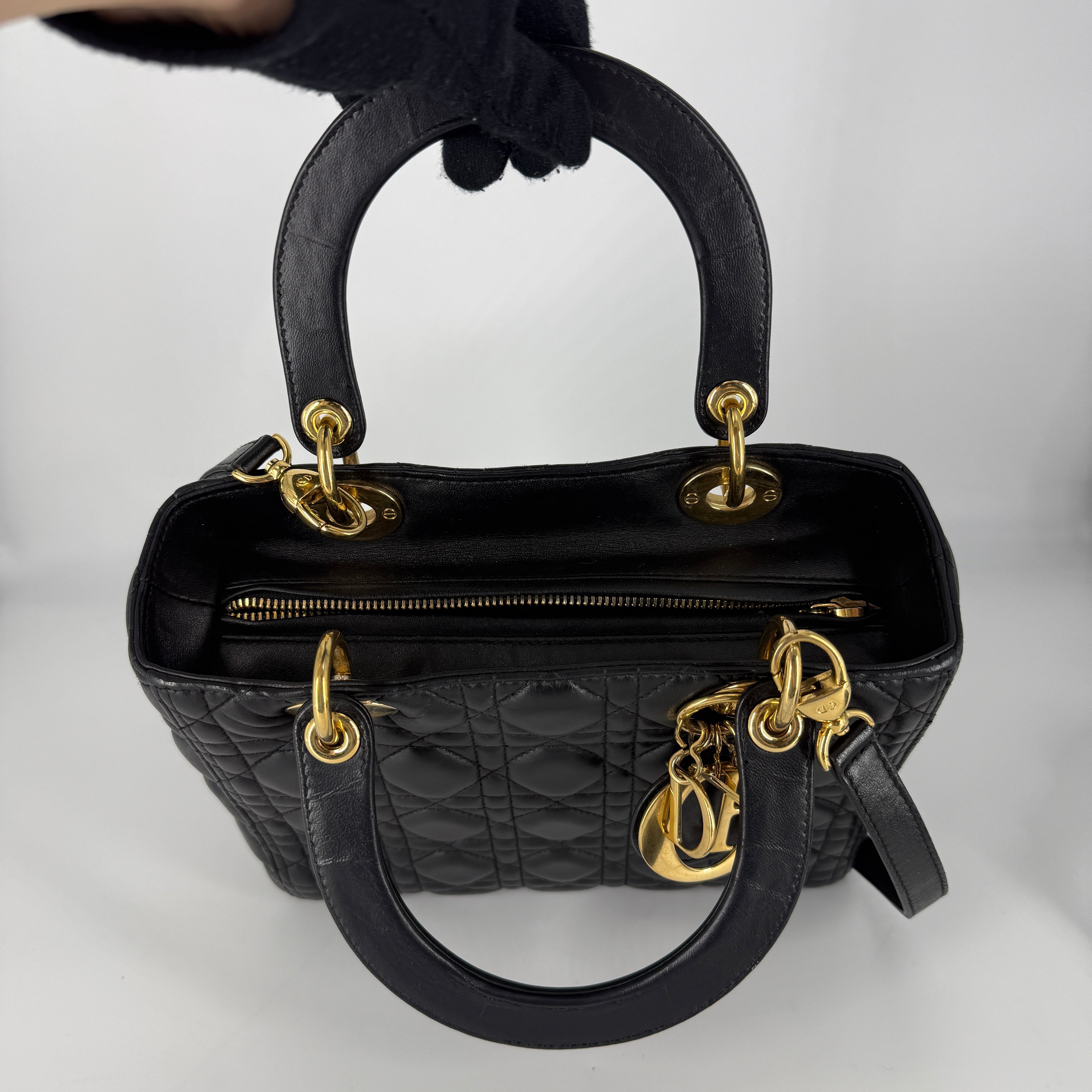 LADY DIOR Black Cannage Médium