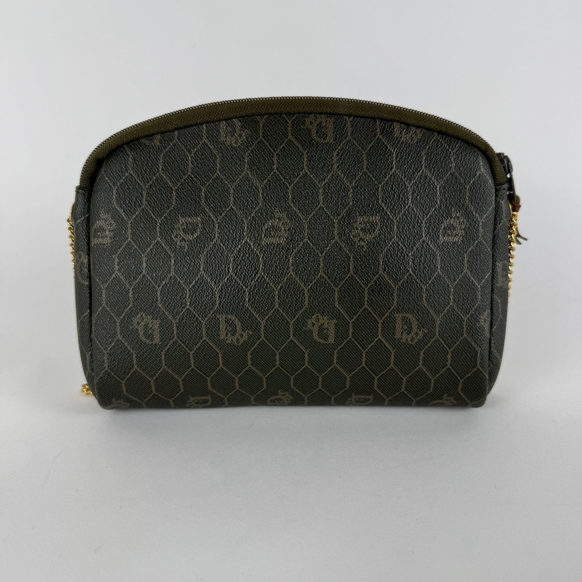 Vintage Honeycomb Crossbody Bag — Monogram Canvas — Gold-Tone Chain