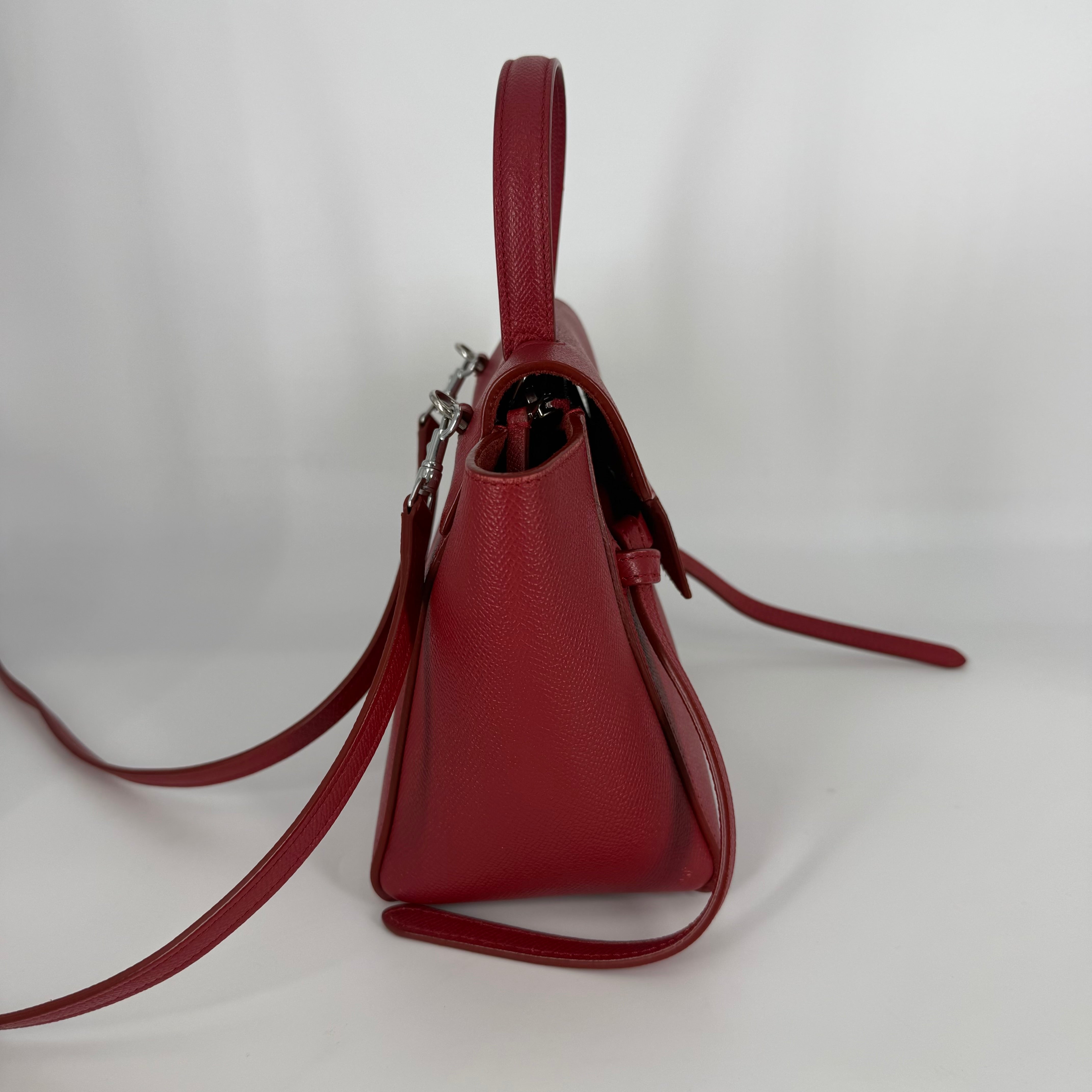 Nano Belt Red Crossbody Bag