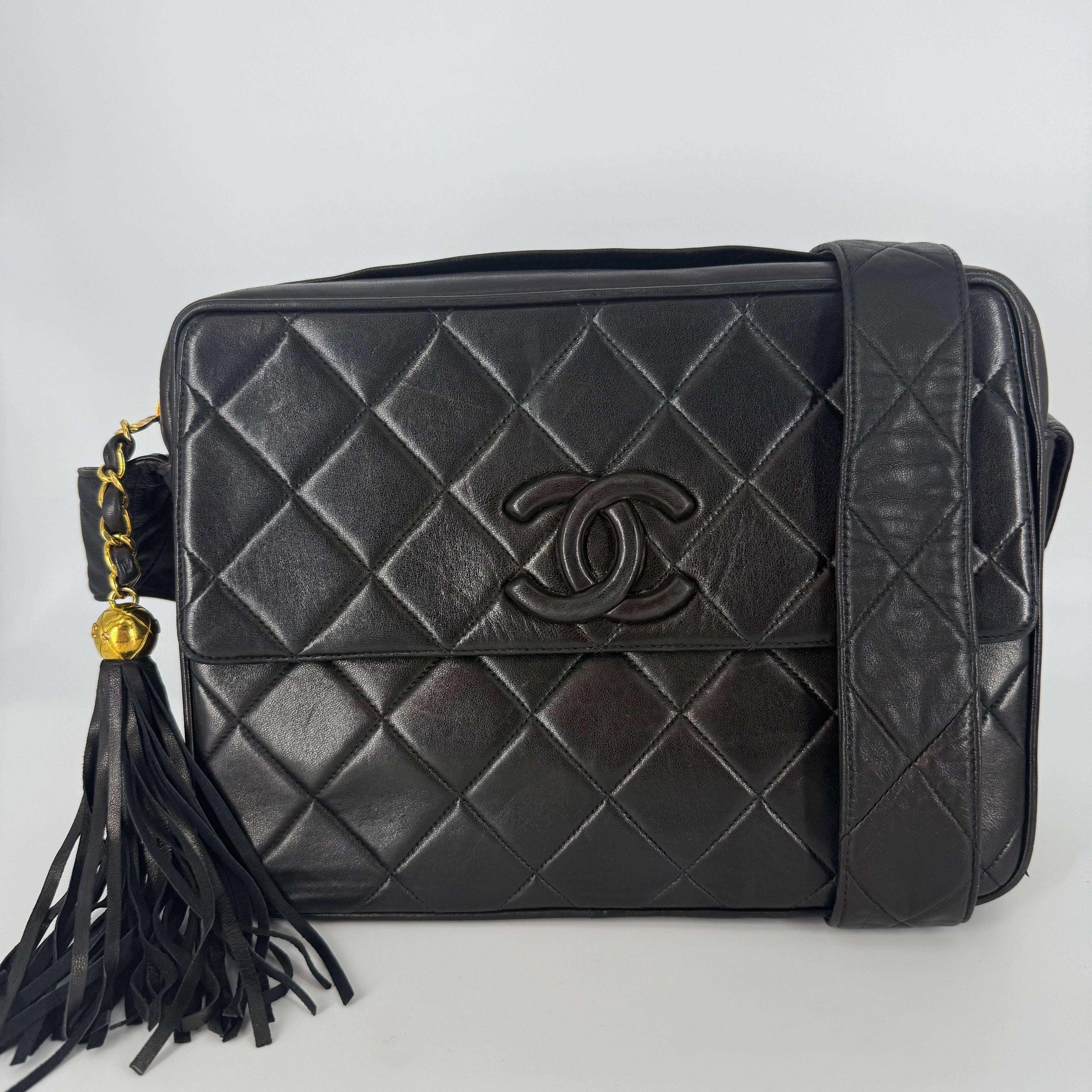 Quilted Leather Crossbody Bag 24 Karat Gold