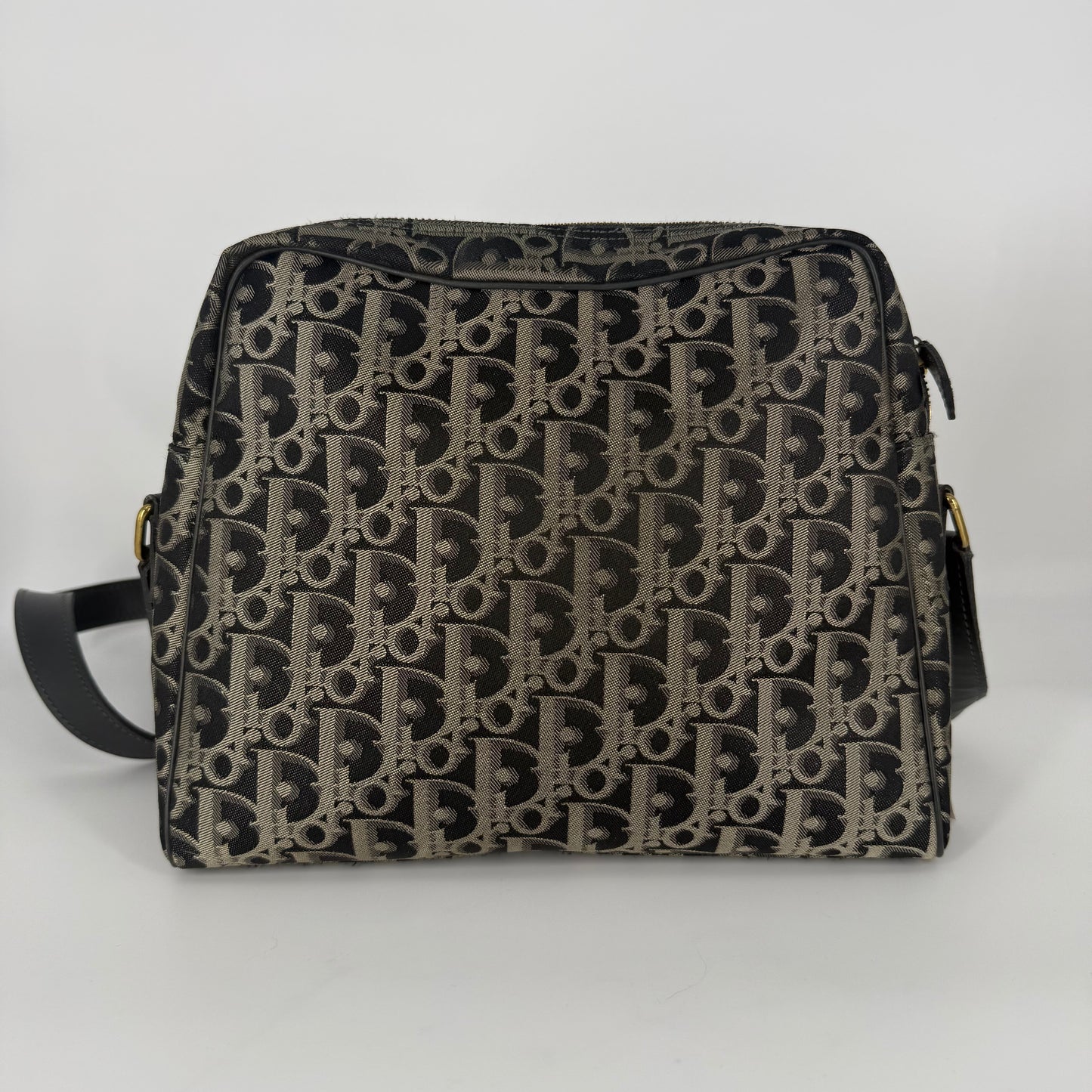 CHRISTIAN DIOR Canvas Oblique Crossbody Bag