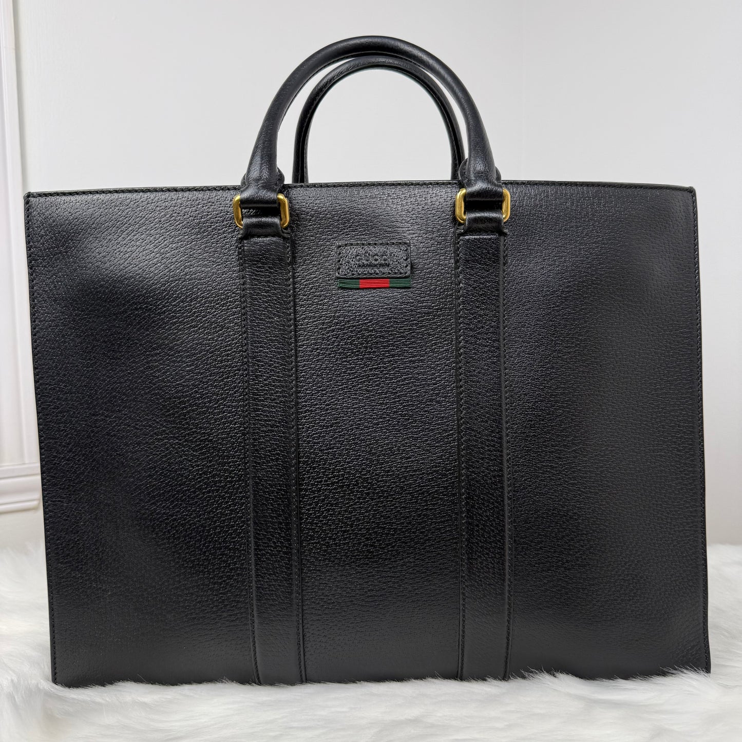 Gucci Black Leather Briefcase