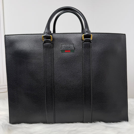 Gucci Black Leather Briefcase