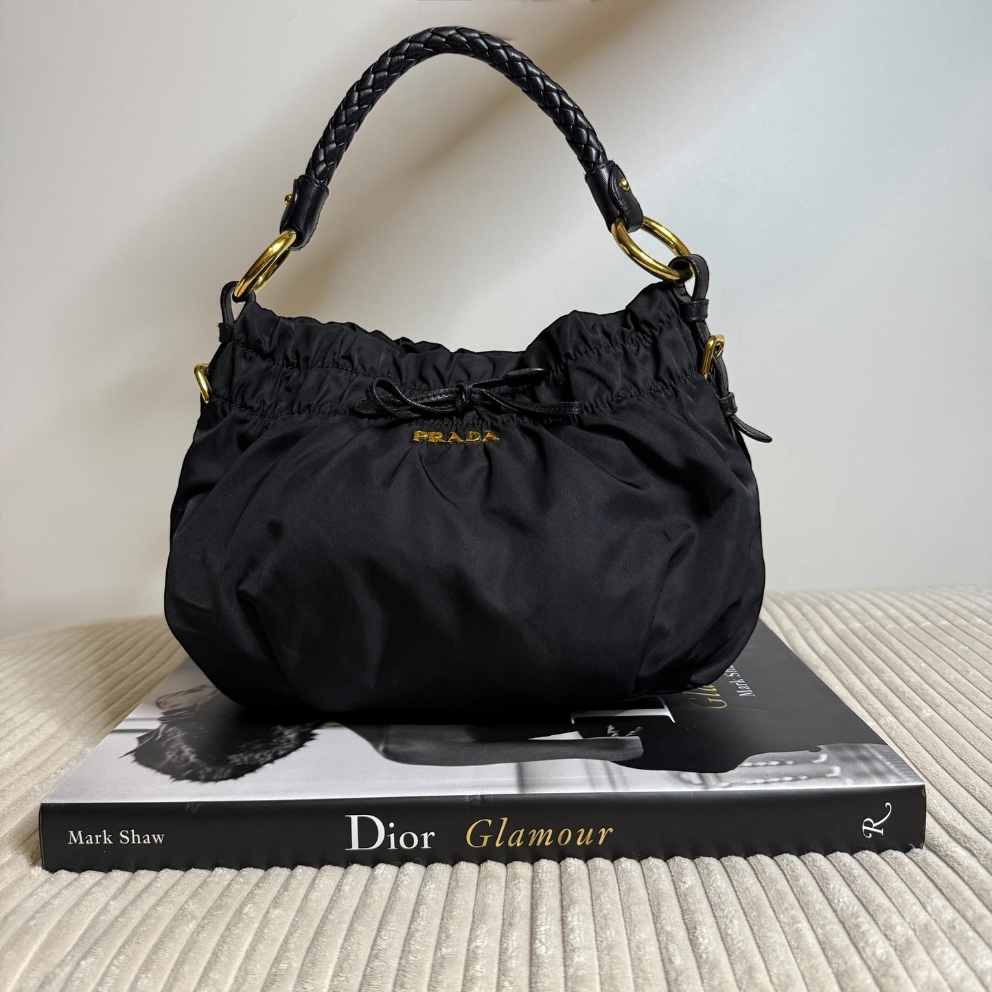 Prada Black Tessuto Shoulder Bag