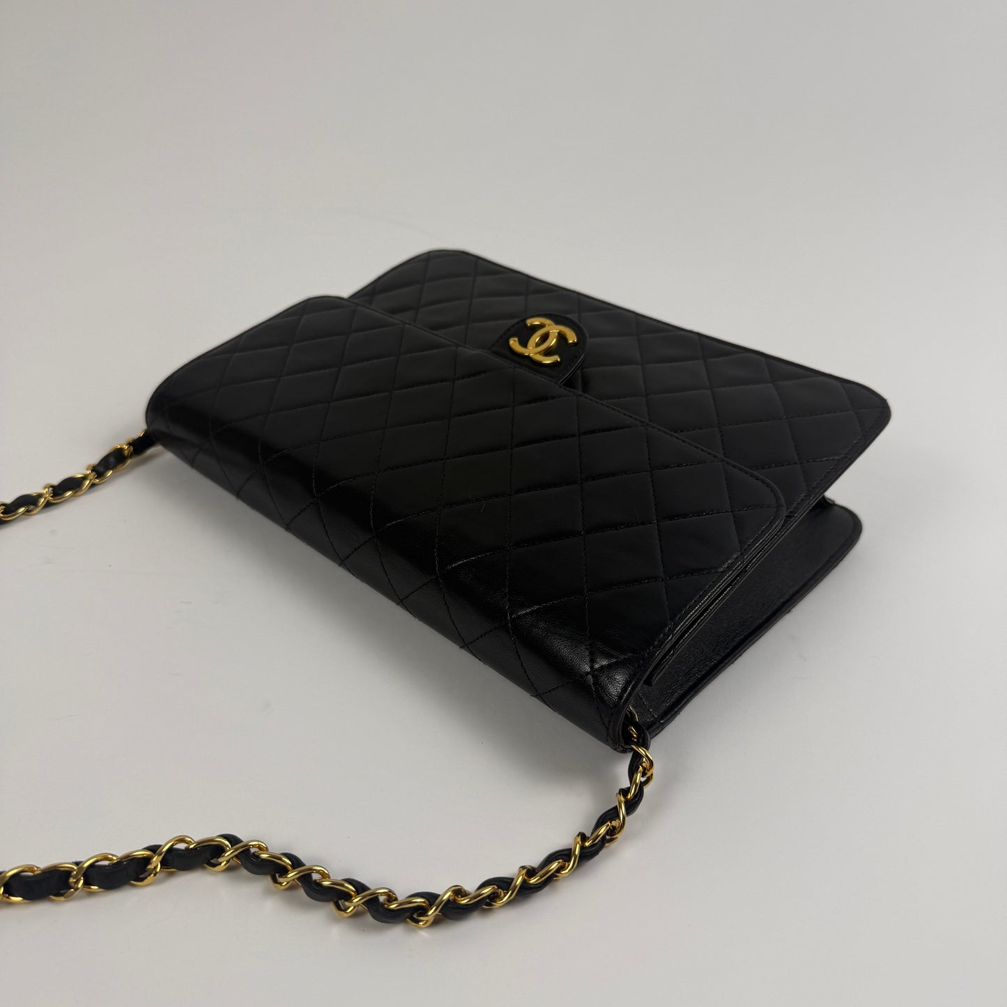 CHANEL Vintage Single Flap — 24K Gold-Plated