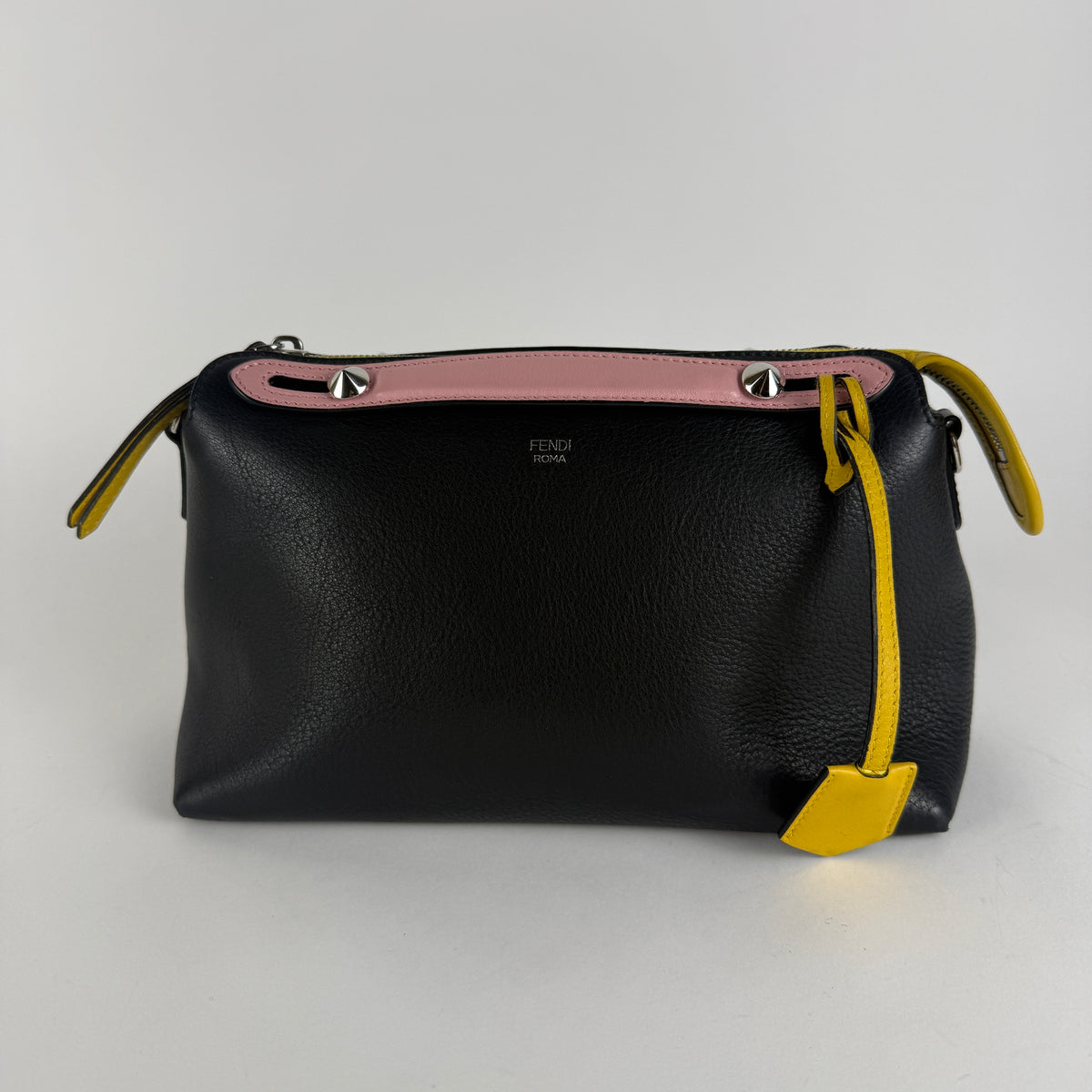 By The Way — Black Leather with Multicolor Details — Silver-Tone Hardware