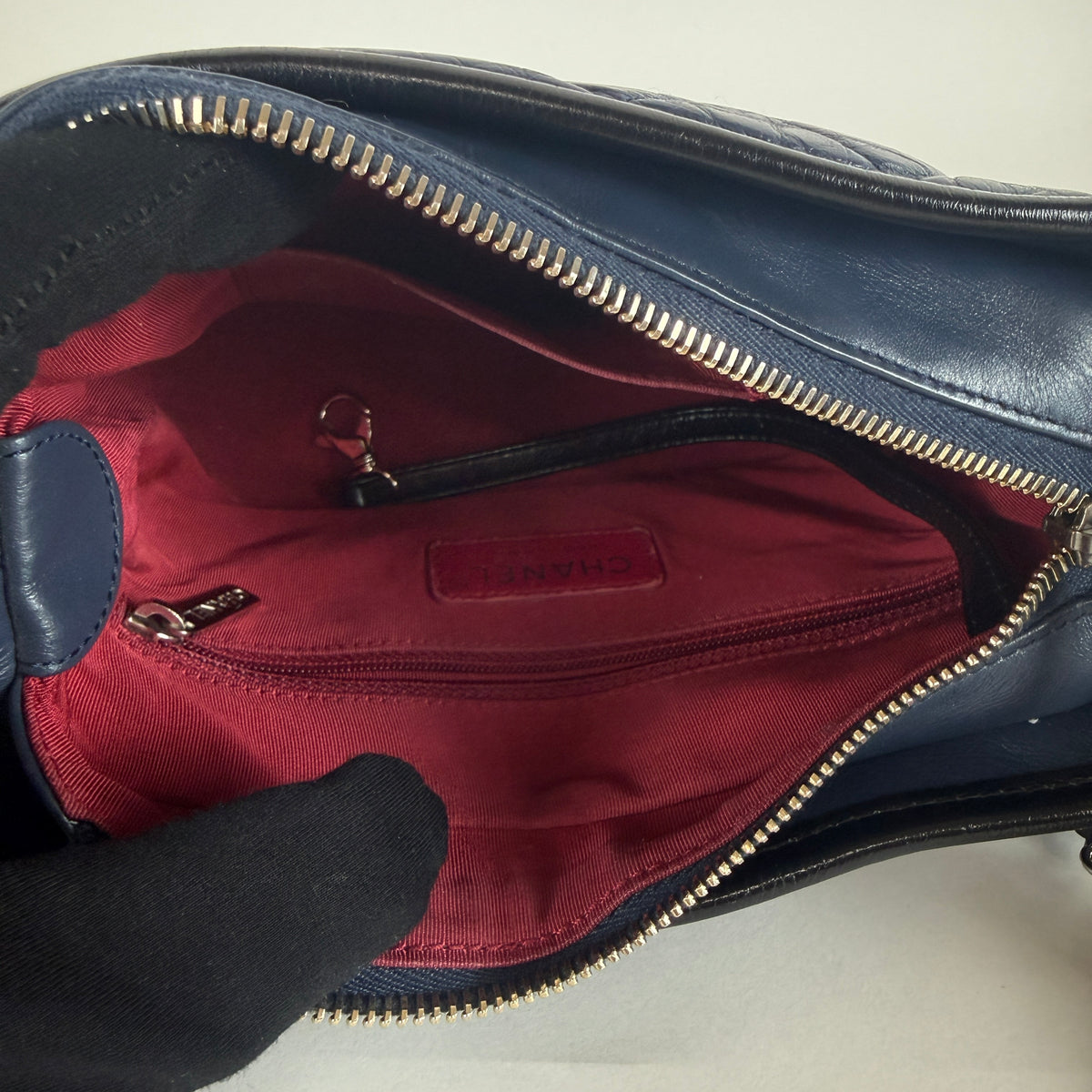 Gabrielle Small Hobo — Blue Aged Calfskin — Two-Tone Hardware