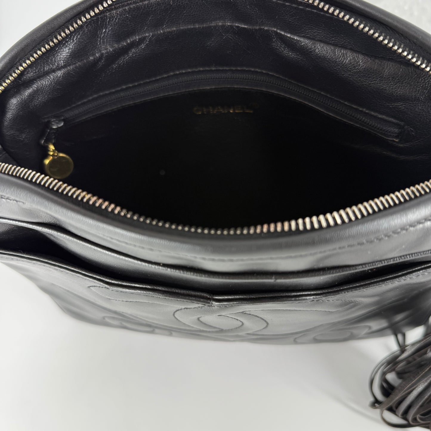 CHANEL Vintage Triple CC 24-Karat Gold Camera Bag